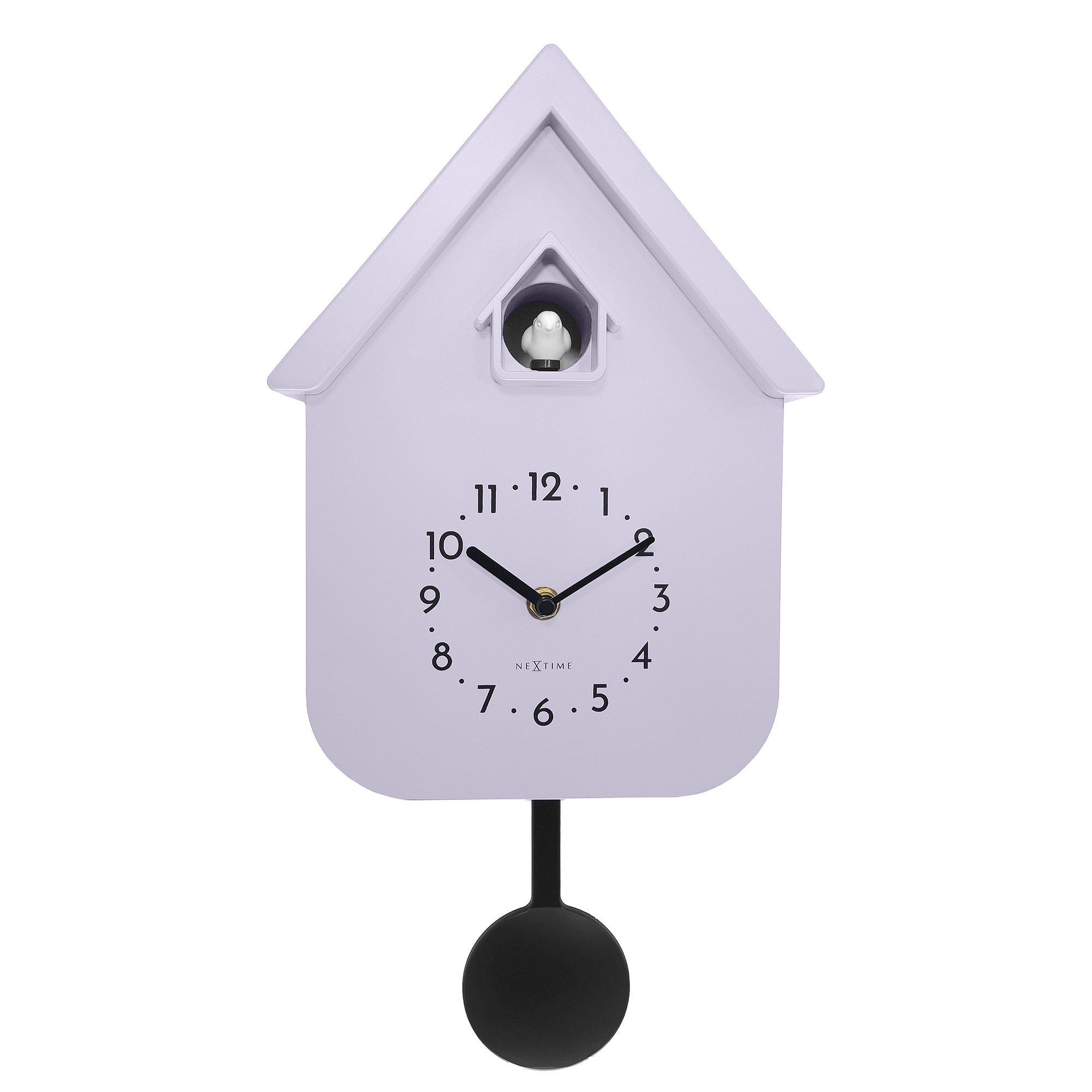 Wall clock 21.5x41.5x8.5cm - Pendulum - Cuckoo -NeXtime 'Twitter' - Goat Corp