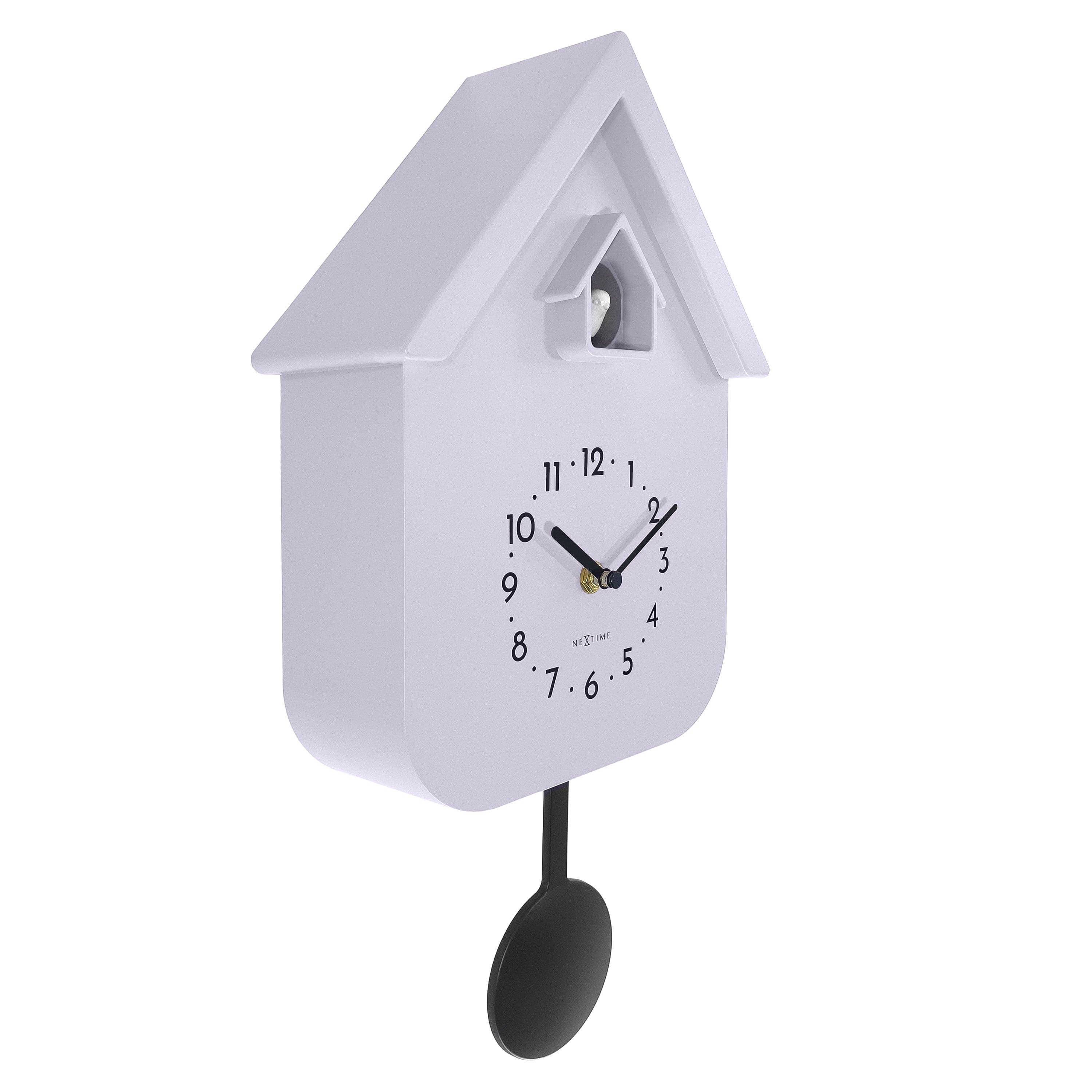 Wall clock 21.5x41.5x8.5cm - Pendulum - Cuckoo -NeXtime 'Twitter' - Goat Corp