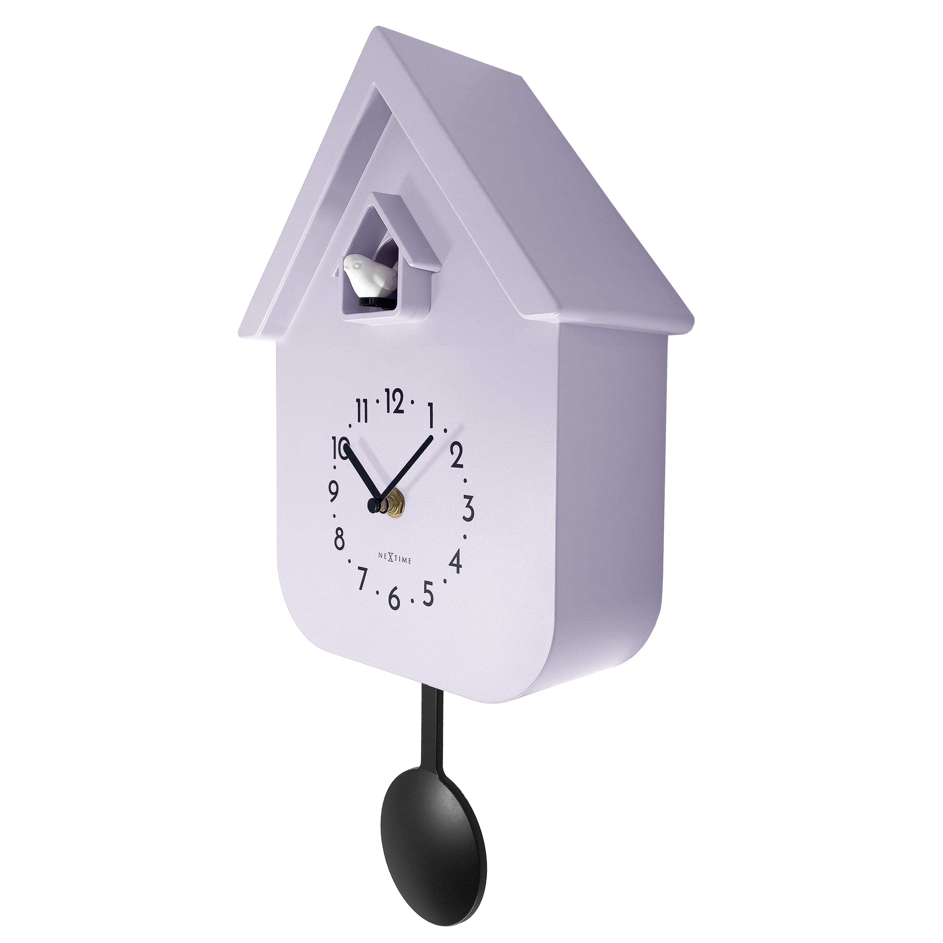 Wall clock 21.5x41.5x8.5cm - Pendulum - Cuckoo -NeXtime 'Twitter' - Goat Corp