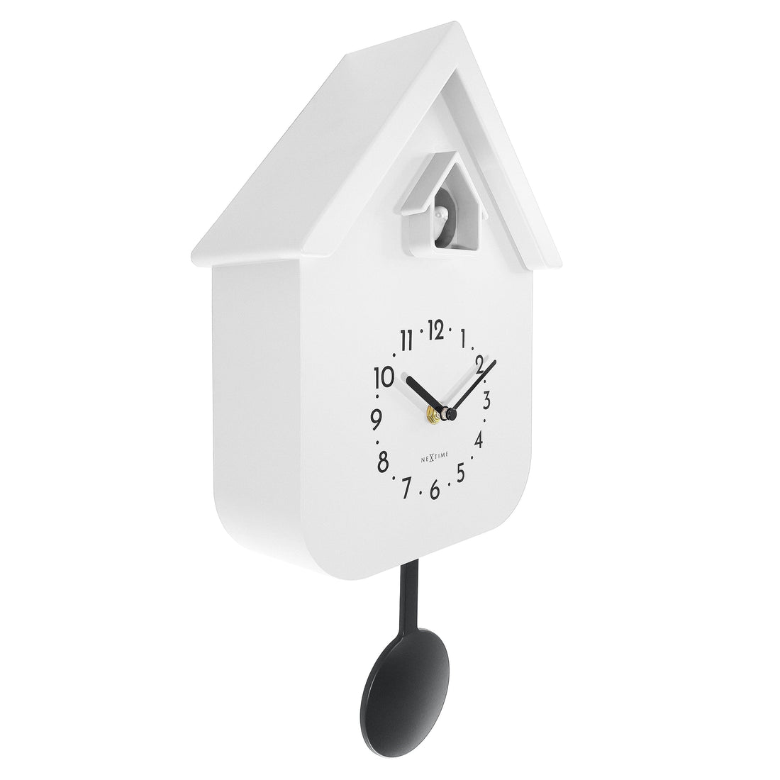 Wall clock 21.5x41.5x8.5cm - Pendulum - Cuckoo -NeXtime 'Twitter' - Goat Corp