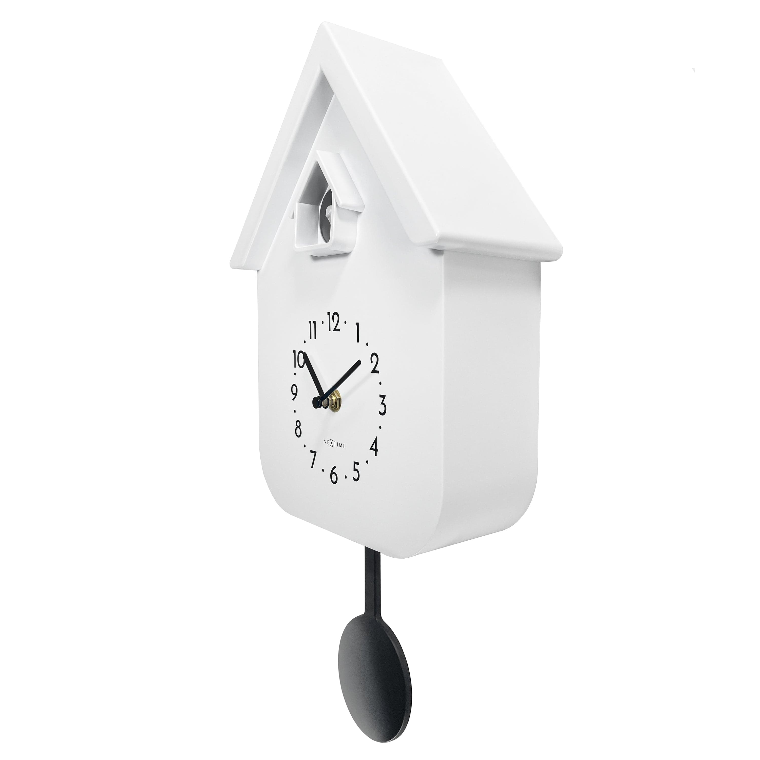 Wall clock 21.5x41.5x8.5cm - Pendulum - Cuckoo -NeXtime 'Twitter' - Goat Corp