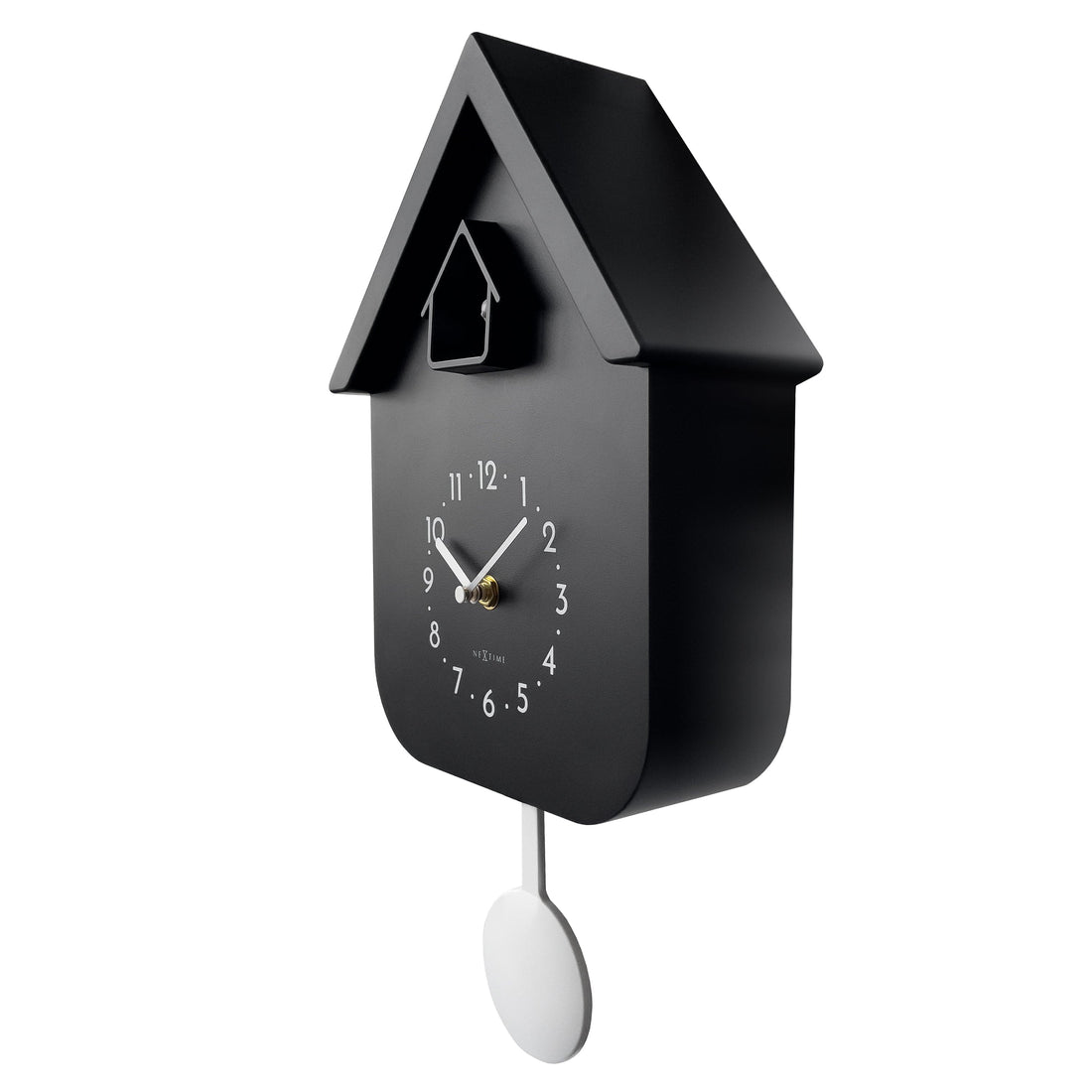 Wall clock 21.5x41.5x8.5cm - Pendulum - Cuckoo -NeXtime 'Twitter' - Goat Corp
