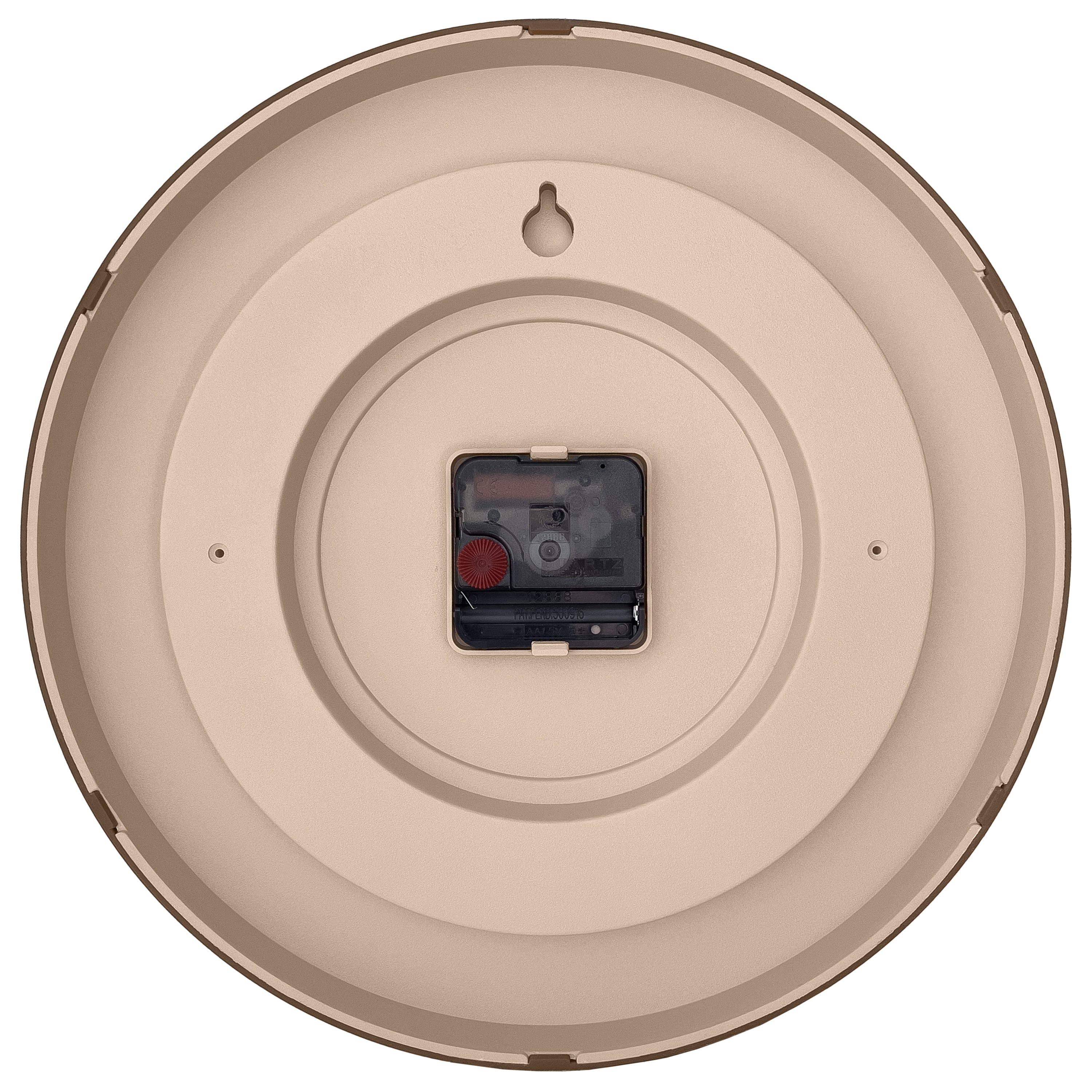 Wall clock 30cm-Silent-Dark Brown/Light Brown-Plastic-NeXtime 'Oslo' - Goat Corp