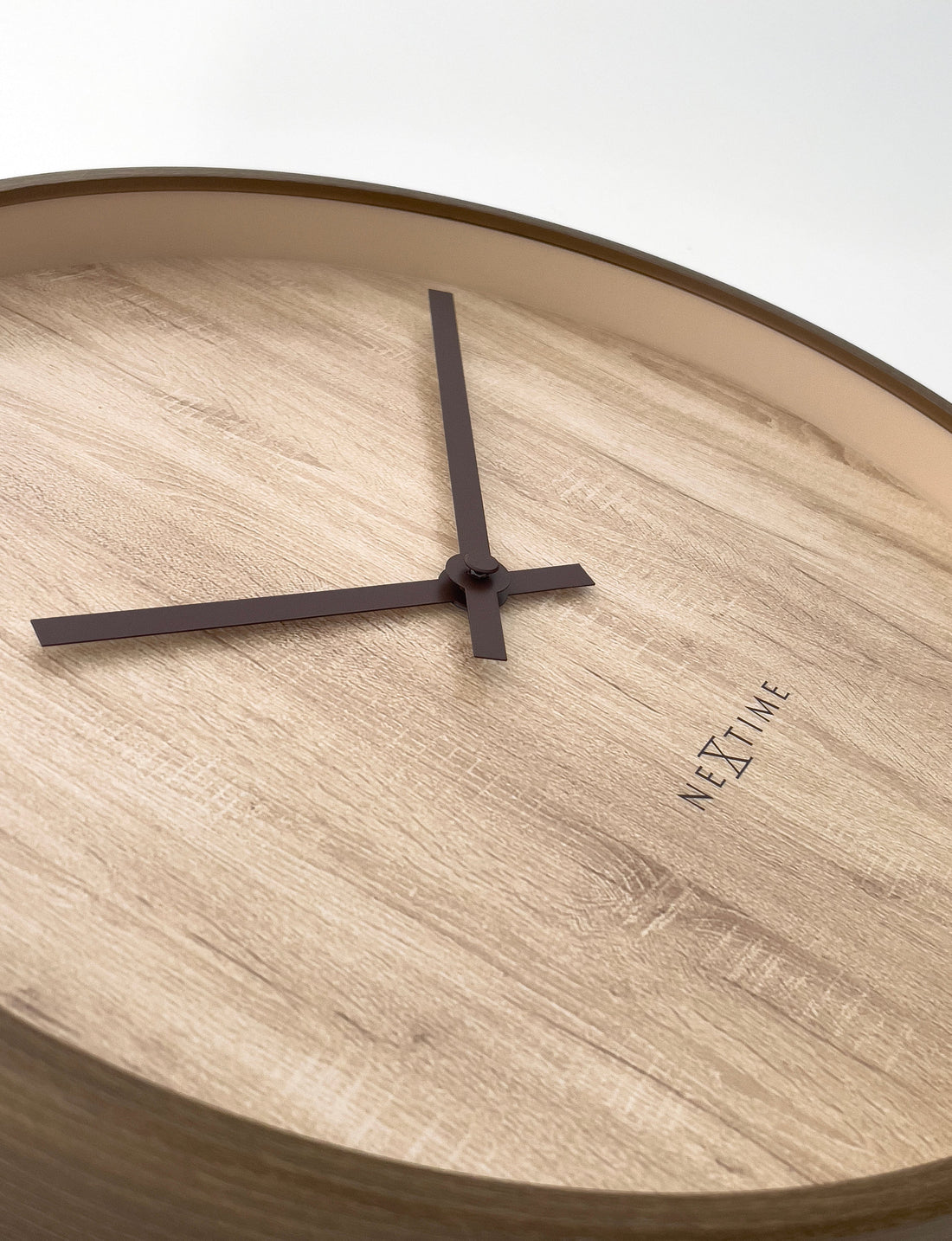 Wall clock 30cm-Silent-Dark Brown/Light Brown-Plastic-NeXtime 'Oslo' - Goat Corp