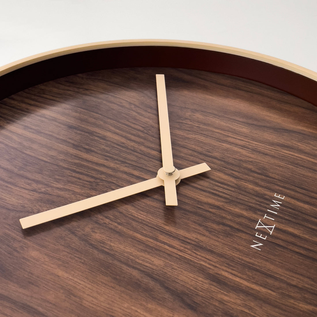 Wall clock 30cm-Silent-Dark Brown/Light Brown-Plastic-NeXtime 'Oslo' - Goat Corp