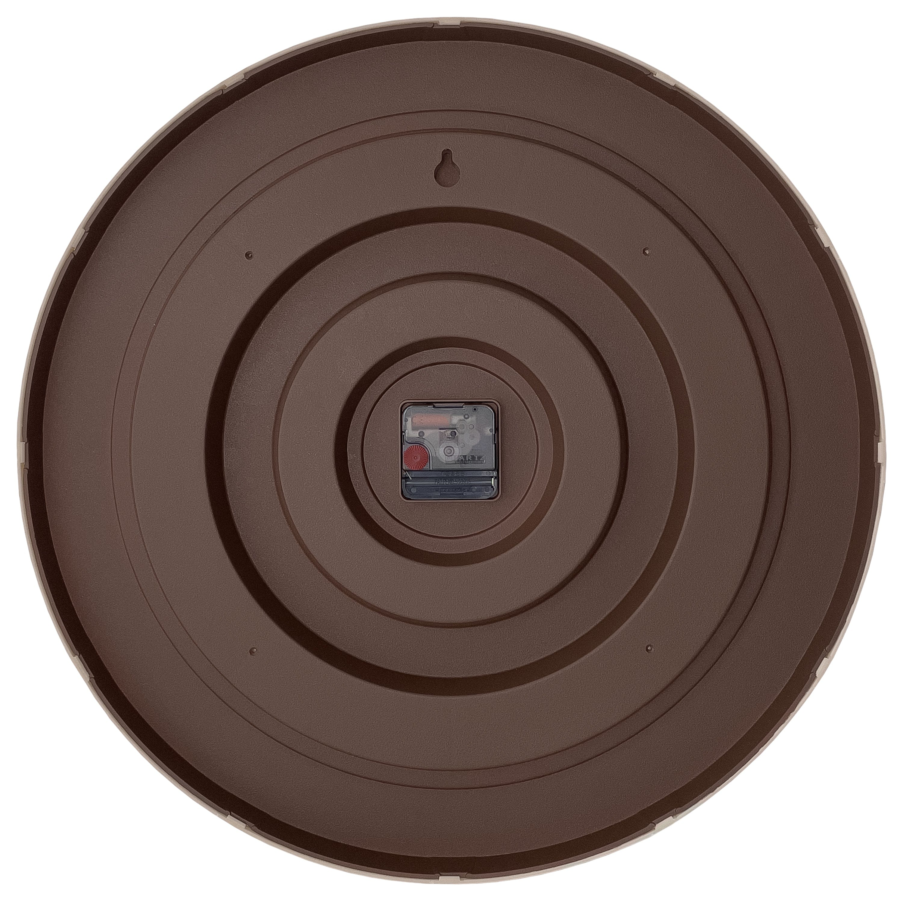 Wall clock 50cm-Silent-Dark Brown/Light Brown-Plastic-NeXtime 'Oslo Large'