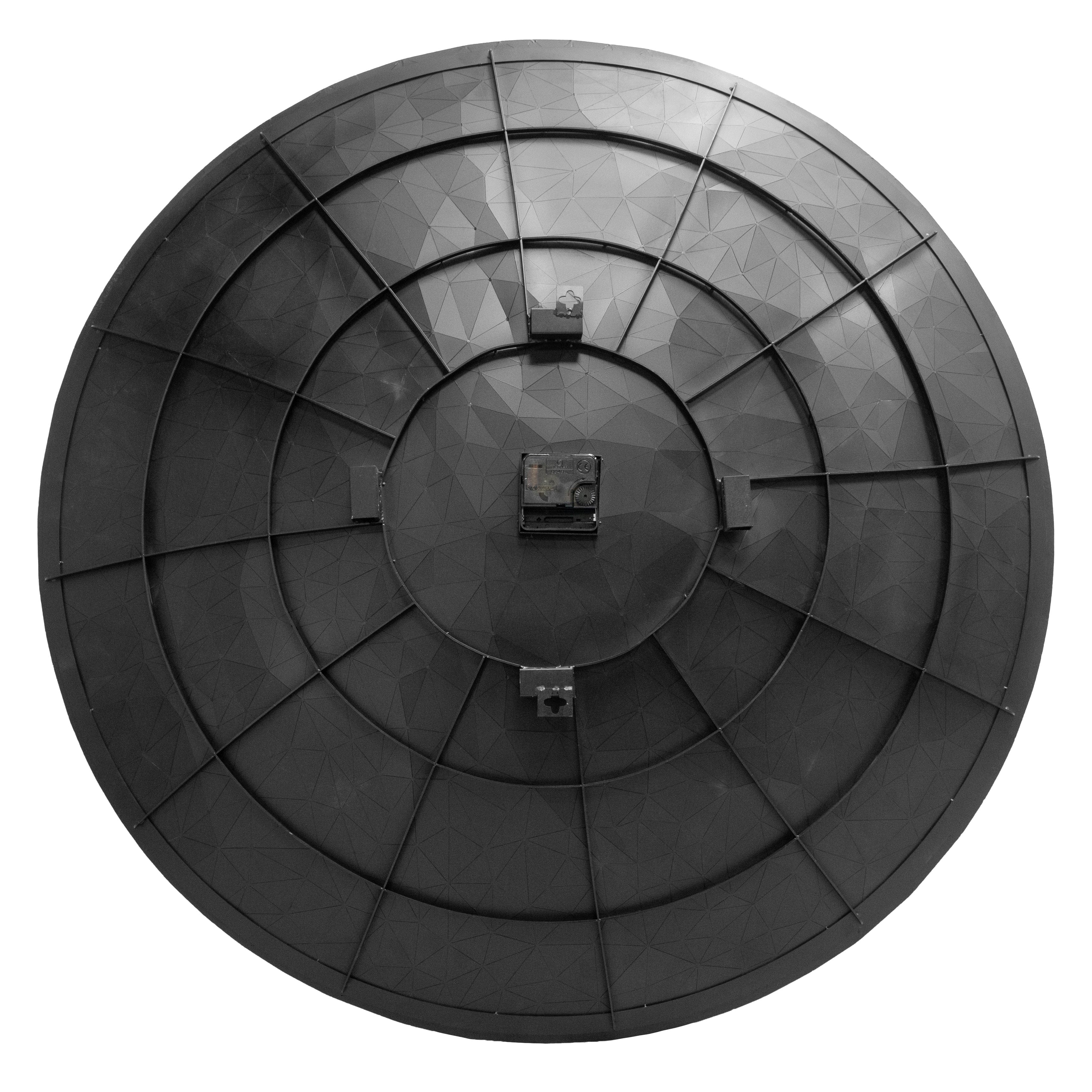 Wall clock 80cm-Silent-Chrome-Stainless Steel-NeXtime 'Fragments' - Goat Corp