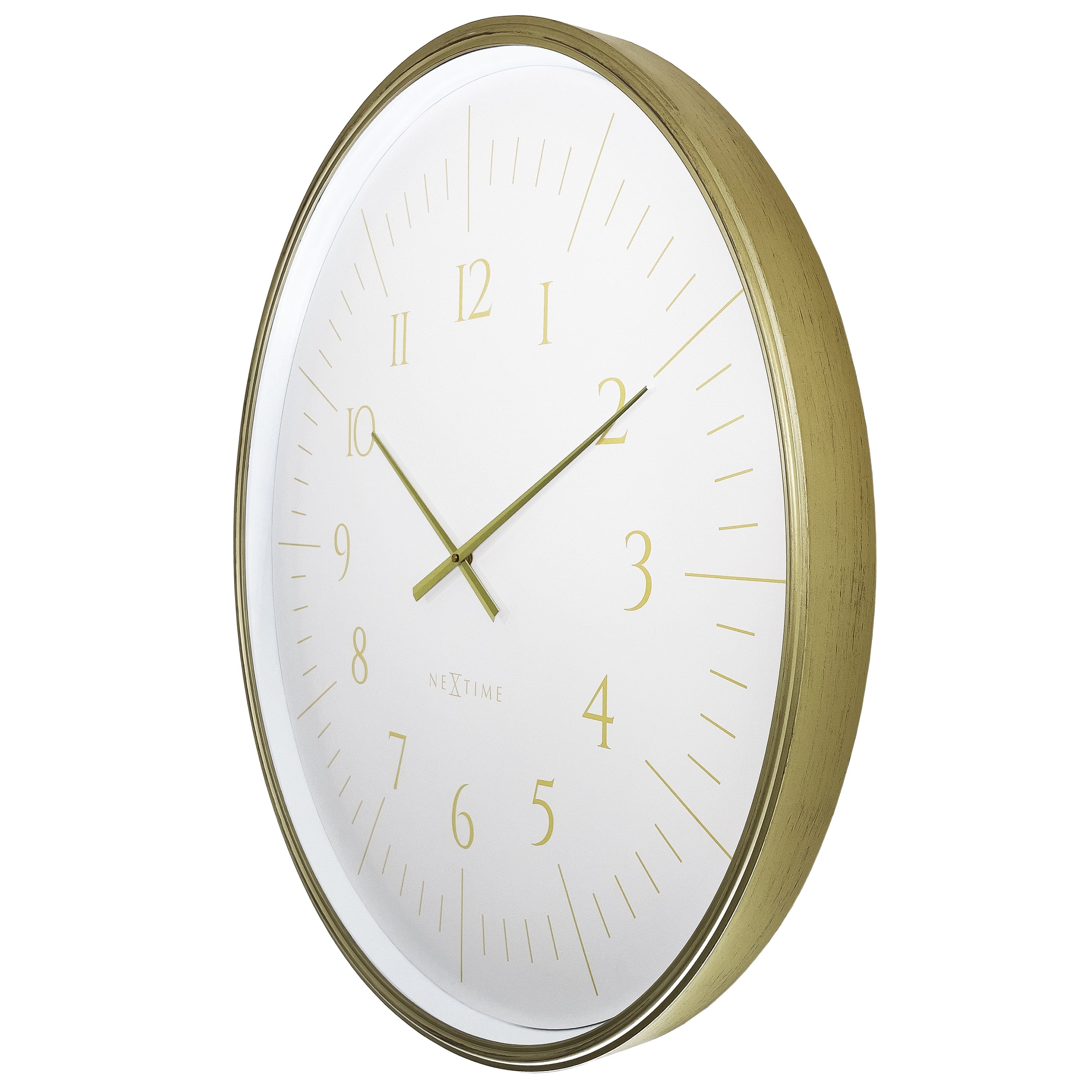 Wall clock 77cm-Black/White-Plastic-NeXtime 'Galaxy Large' - Goat Corp