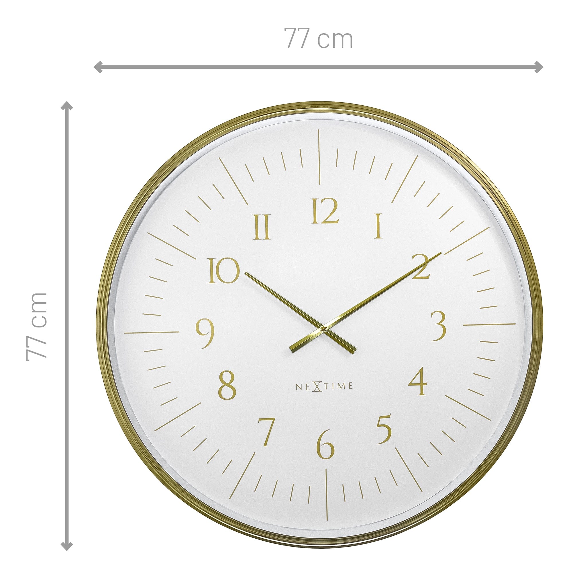 Wall clock 77cm-Black/White-Plastic-NeXtime 'Galaxy Large' - Goat Corp