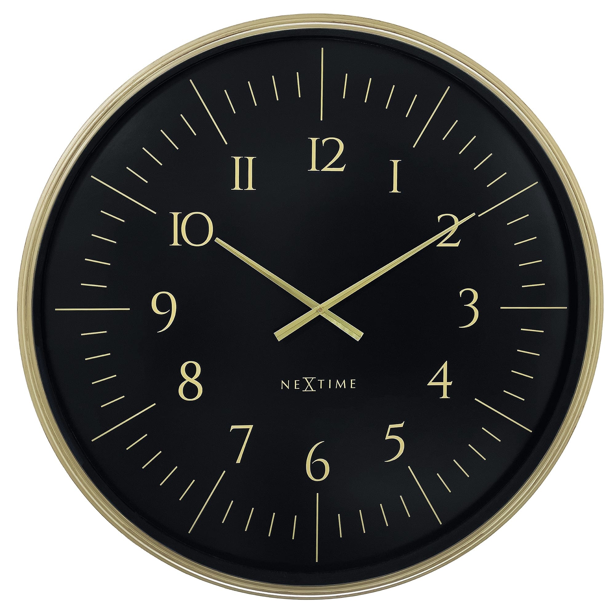 Wall clock 77cm-Black/White-Plastic-NeXtime 'Galaxy Large' - Goat Corp