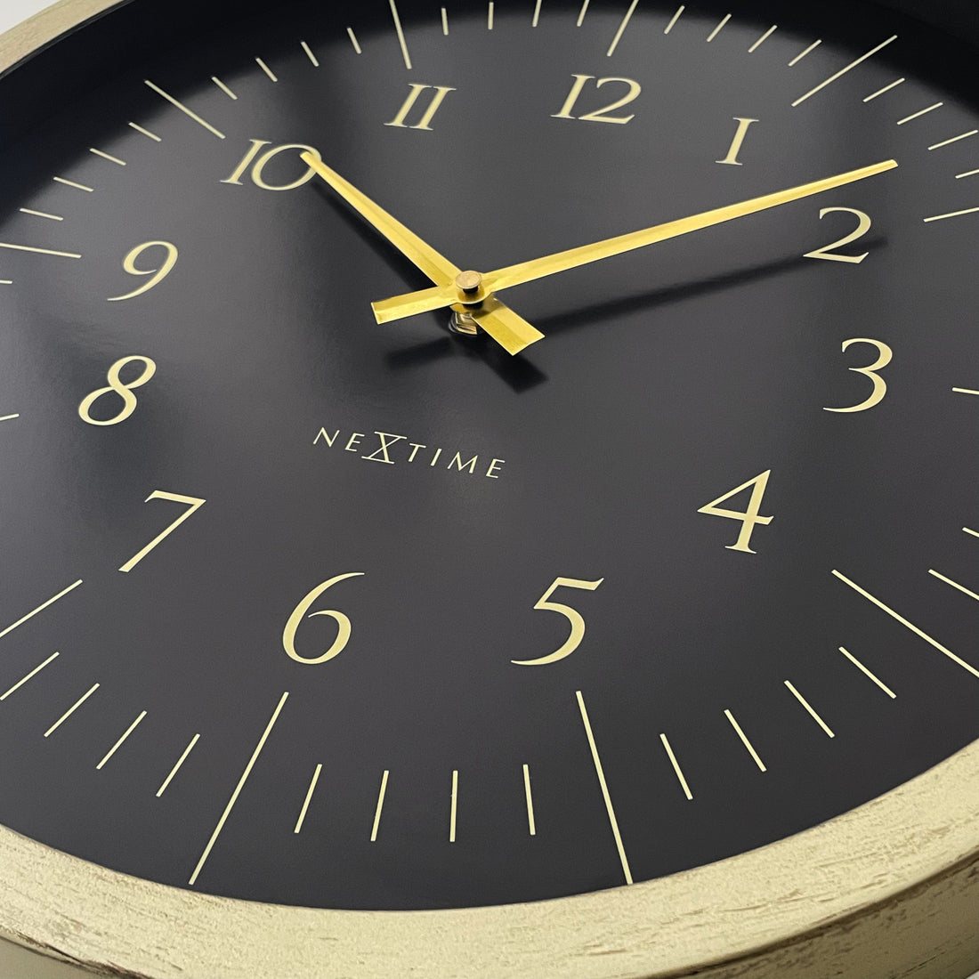 Wall clock 40cm-Black/White-Plastic-NeXtime 'Galaxy' - Goat Corp