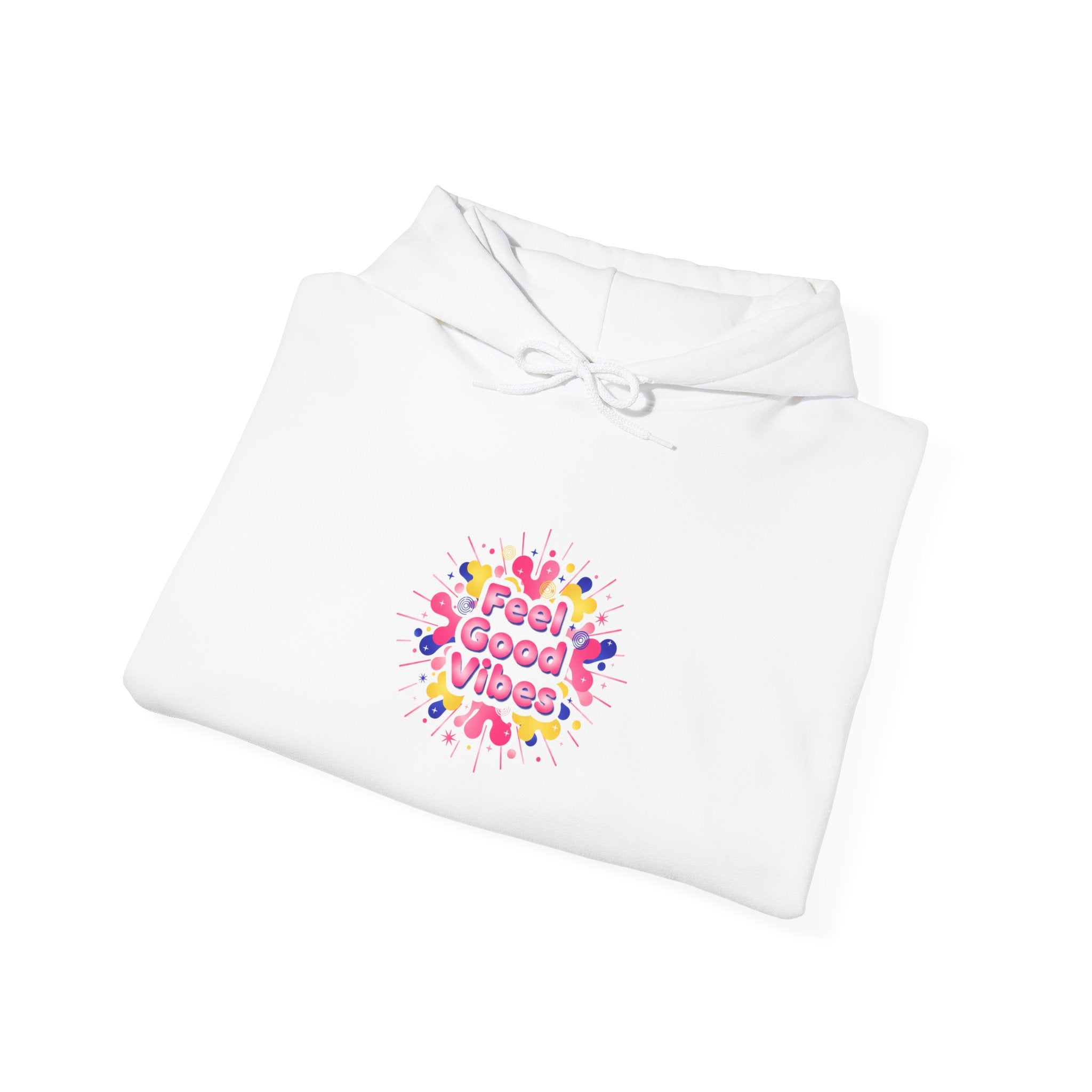 Good Vibes Neon Squiggle Hoodie | dopamine items, bright gradient print