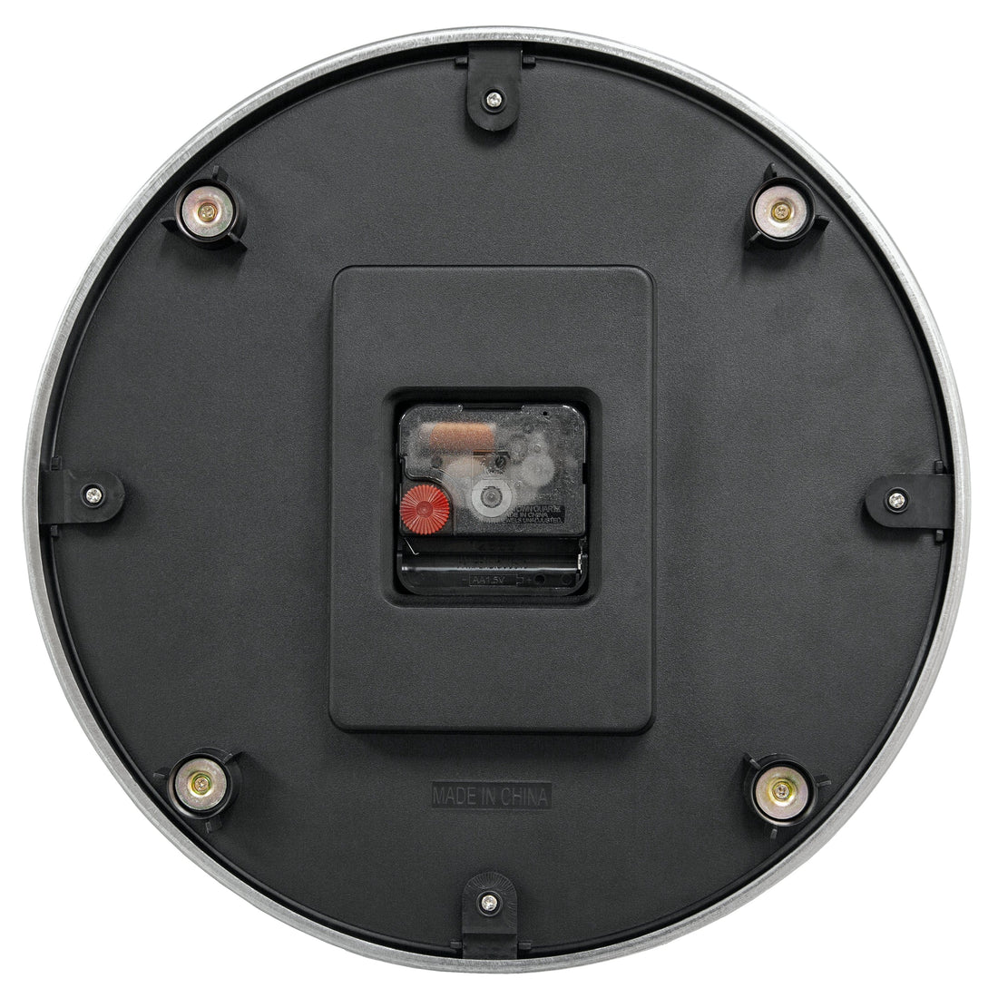 Wall clock 32.3x28x10cm-Silent-White & Black-Aluminium-NeXtime 'Double' - Goat Corp