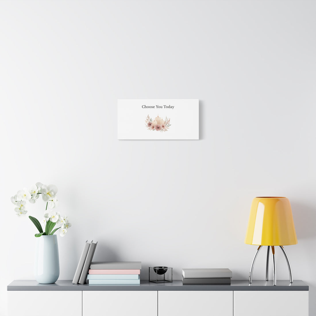Choose You Today Canvas | Self-Love Valentine, Self Care Wall Art