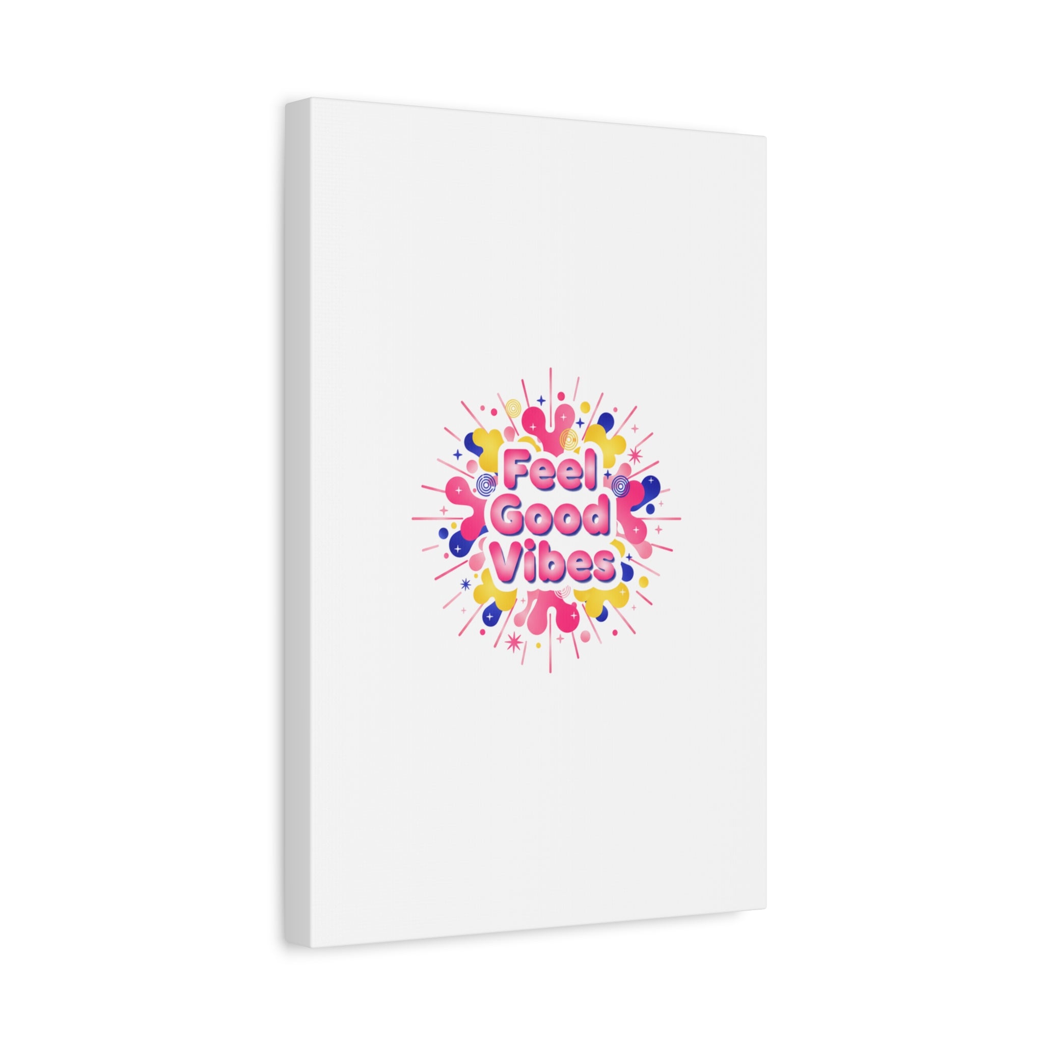 Feel Good Vibes Canvas | Dopamine Decor, Neon Gradient Squishy Art