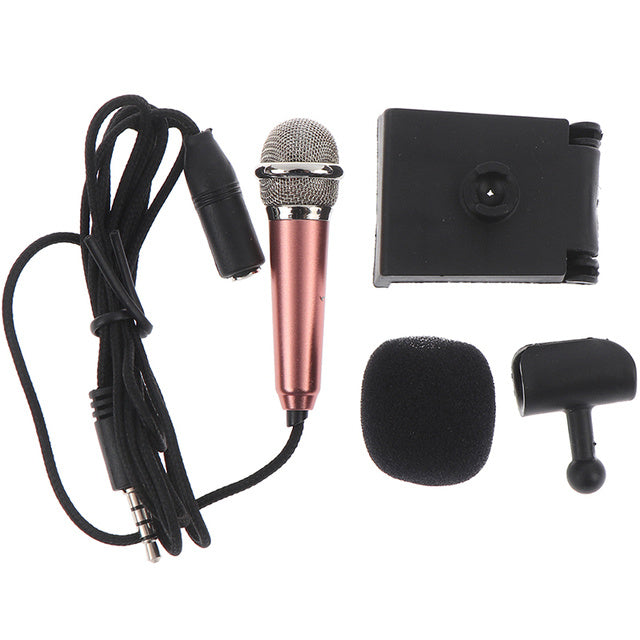 Portable 3.5mm Stereo Studio Mic KTV Karaoke Mini Microphone - Goat Corp