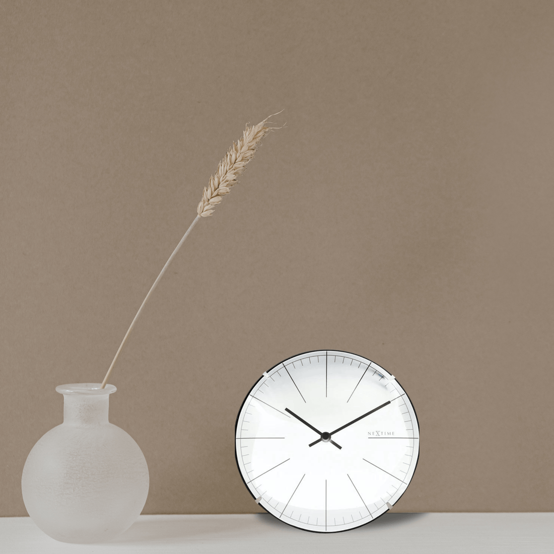 Wall clock/ Table clock-  20 cm- Glass - Dome Shaped Glass- 'Big Stripe Mini Dome' - Goat Corp