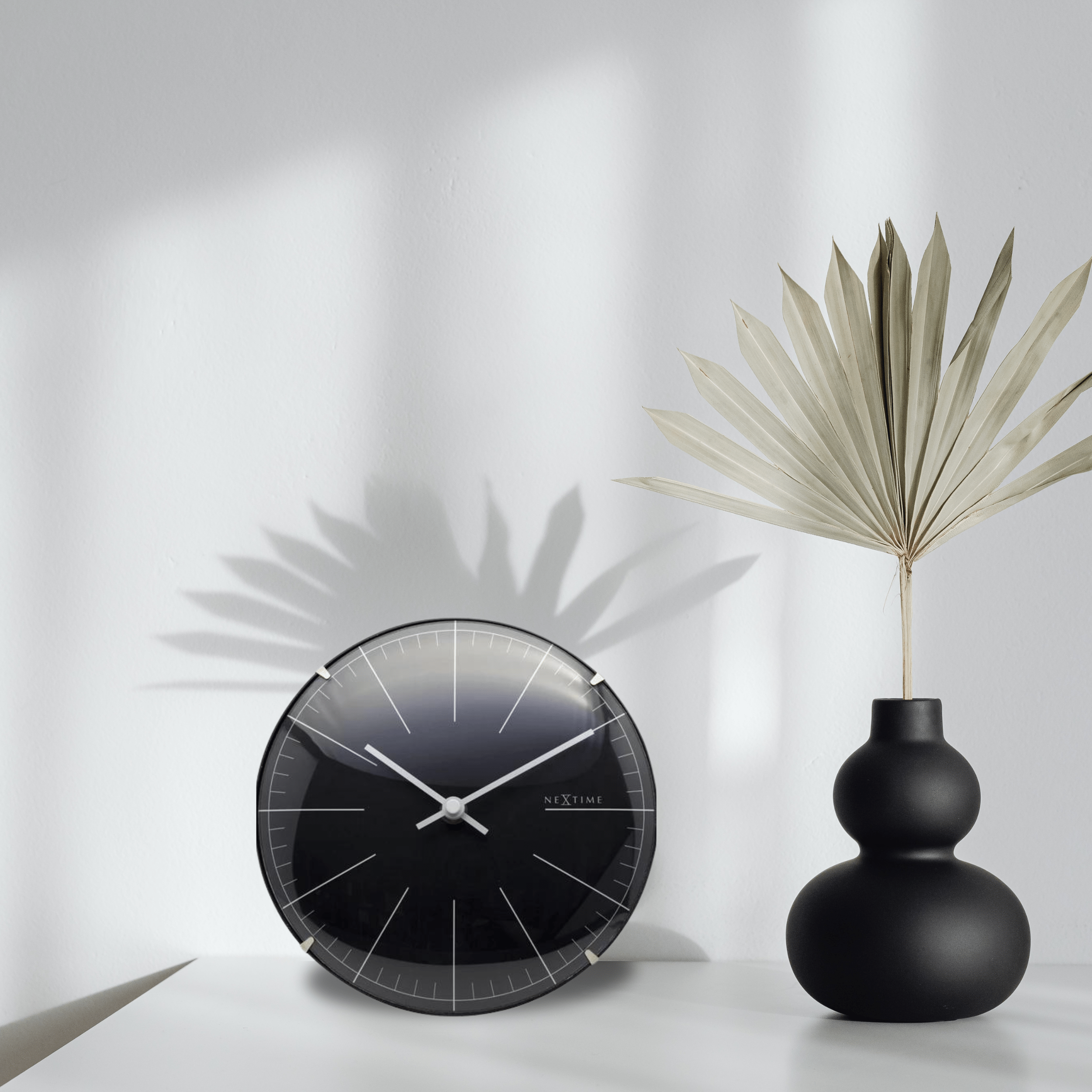 Wall clock/ Table clock-  20 cm- Glass - Dome Shaped Glass- 'Big Stripe Mini Dome' - Goat Corp