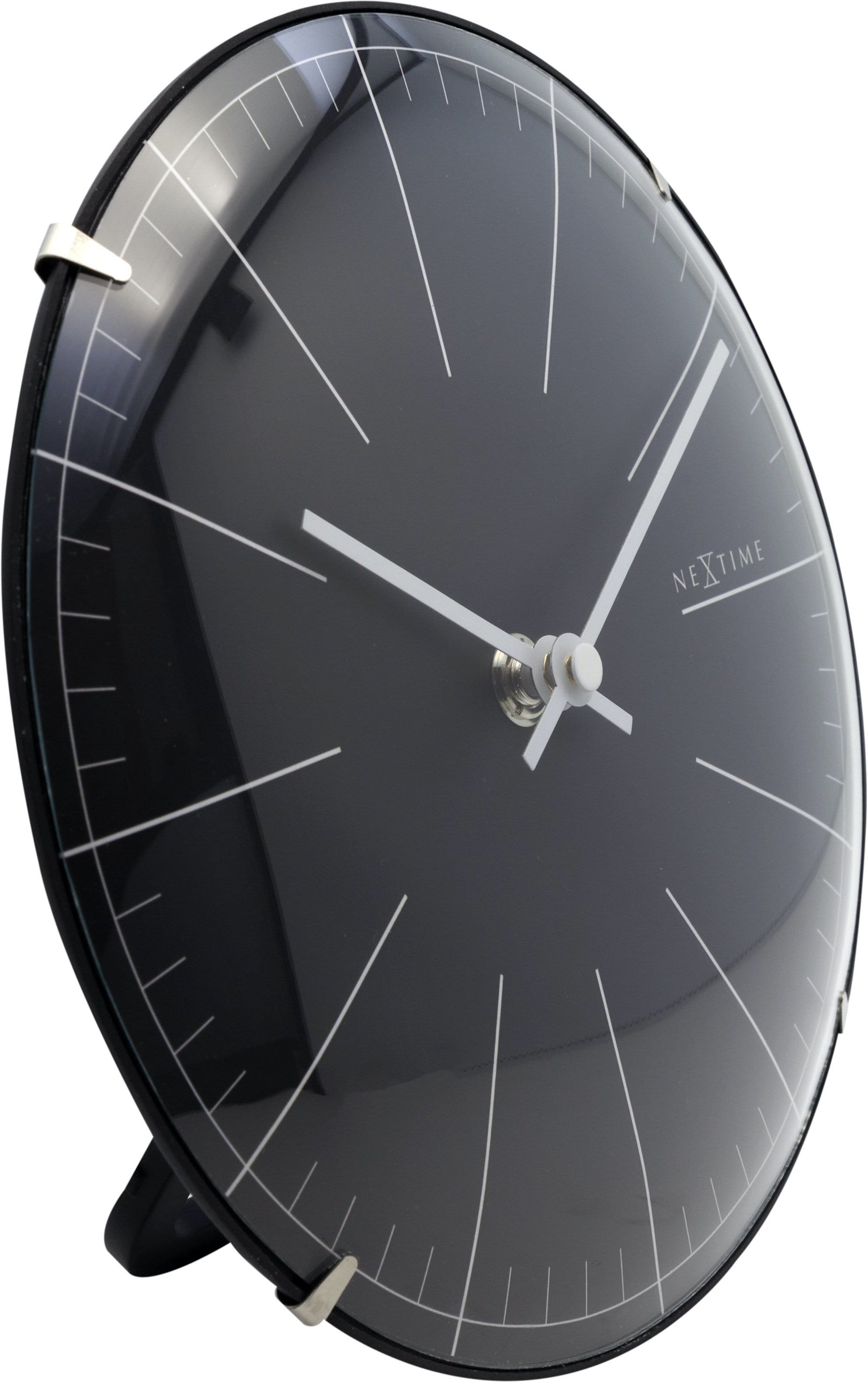 Wall clock/ Table clock-  20 cm- Glass - Dome Shaped Glass- 'Big Stripe Mini Dome' - Goat Corp