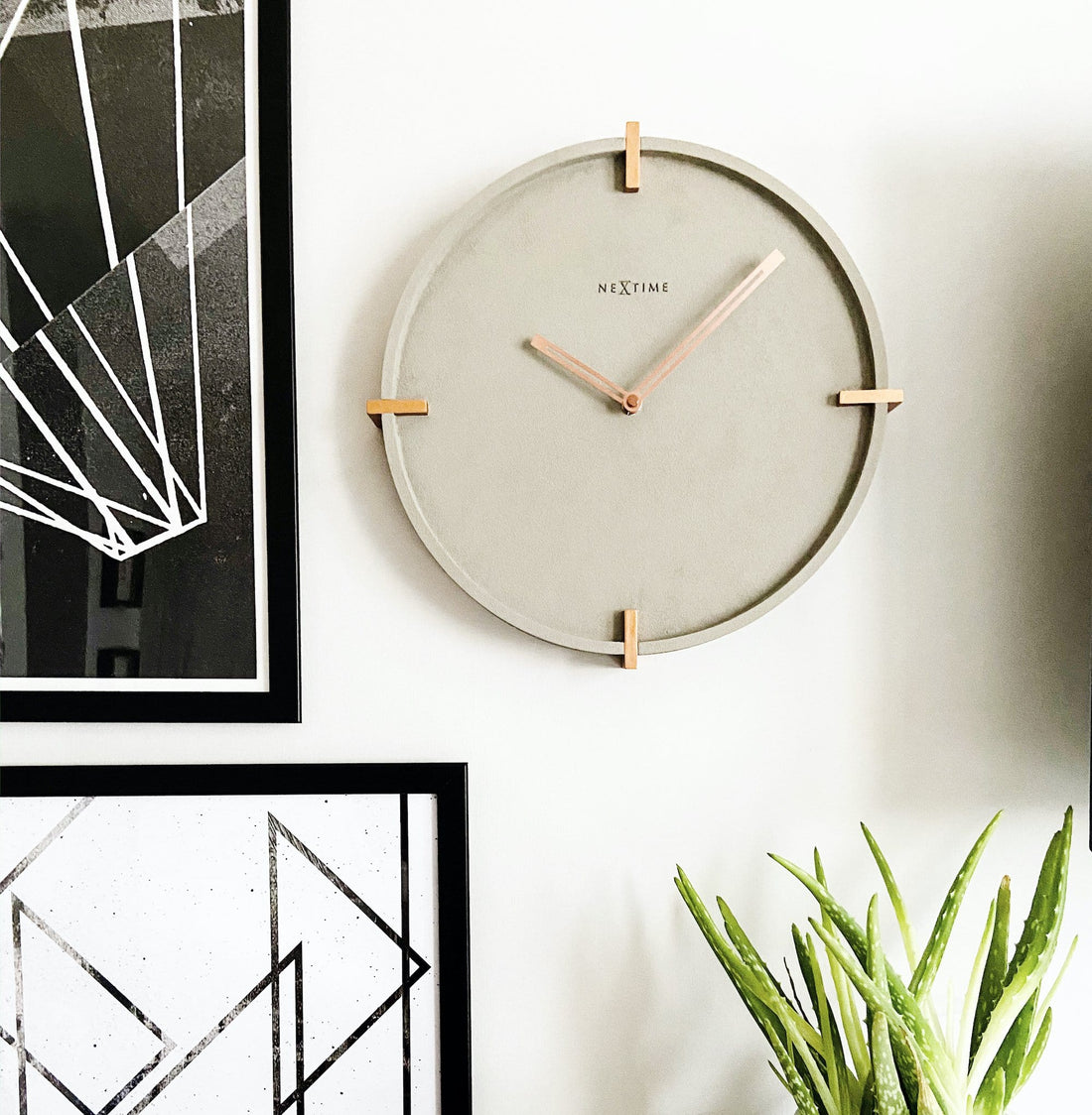 Wall clock -  32 cm - Concrete - 'Mohawk Wall' - Goat Corp