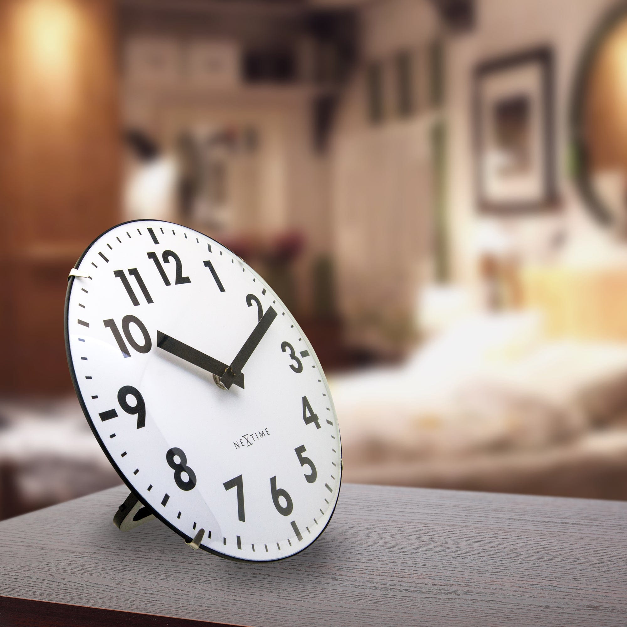 Table/Wall clock 20cm - Domed glass lens - Silent - Glass - "Duomo Mini" - Goat Corp