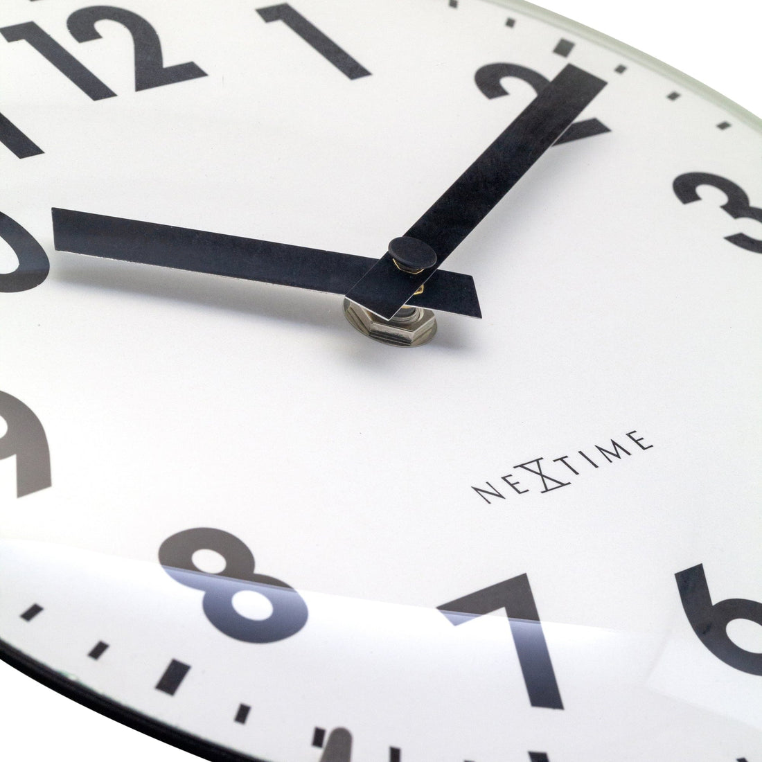 Table/Wall clock 20cm - Domed glass lens - Silent - Glass - "Duomo Mini" - Goat Corp