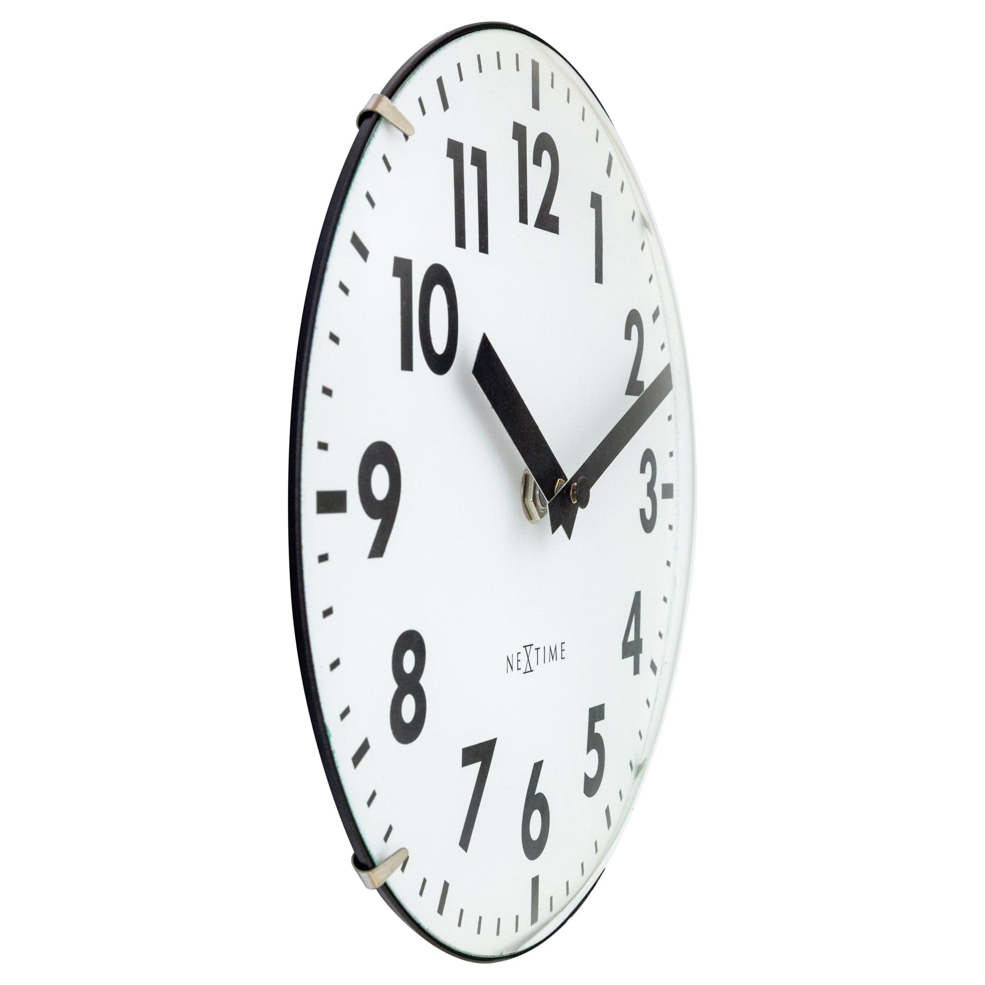 Table/Wall clock 20cm - Domed glass lens - Silent - Glass - "Duomo Mini" - Goat Corp