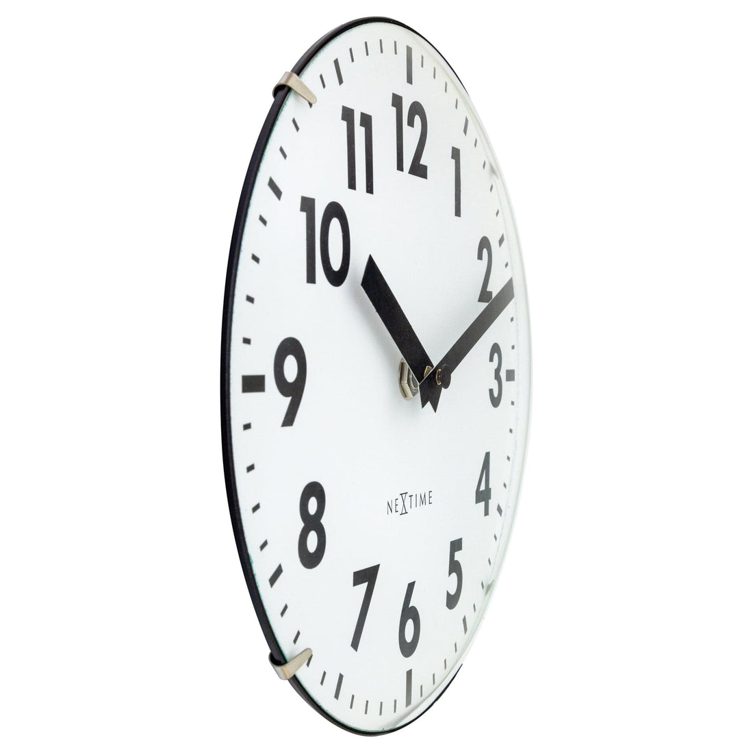 Table/Wall clock 20cm - Domed glass lens - Silent - Glass - "Duomo Mini" - Goat Corp