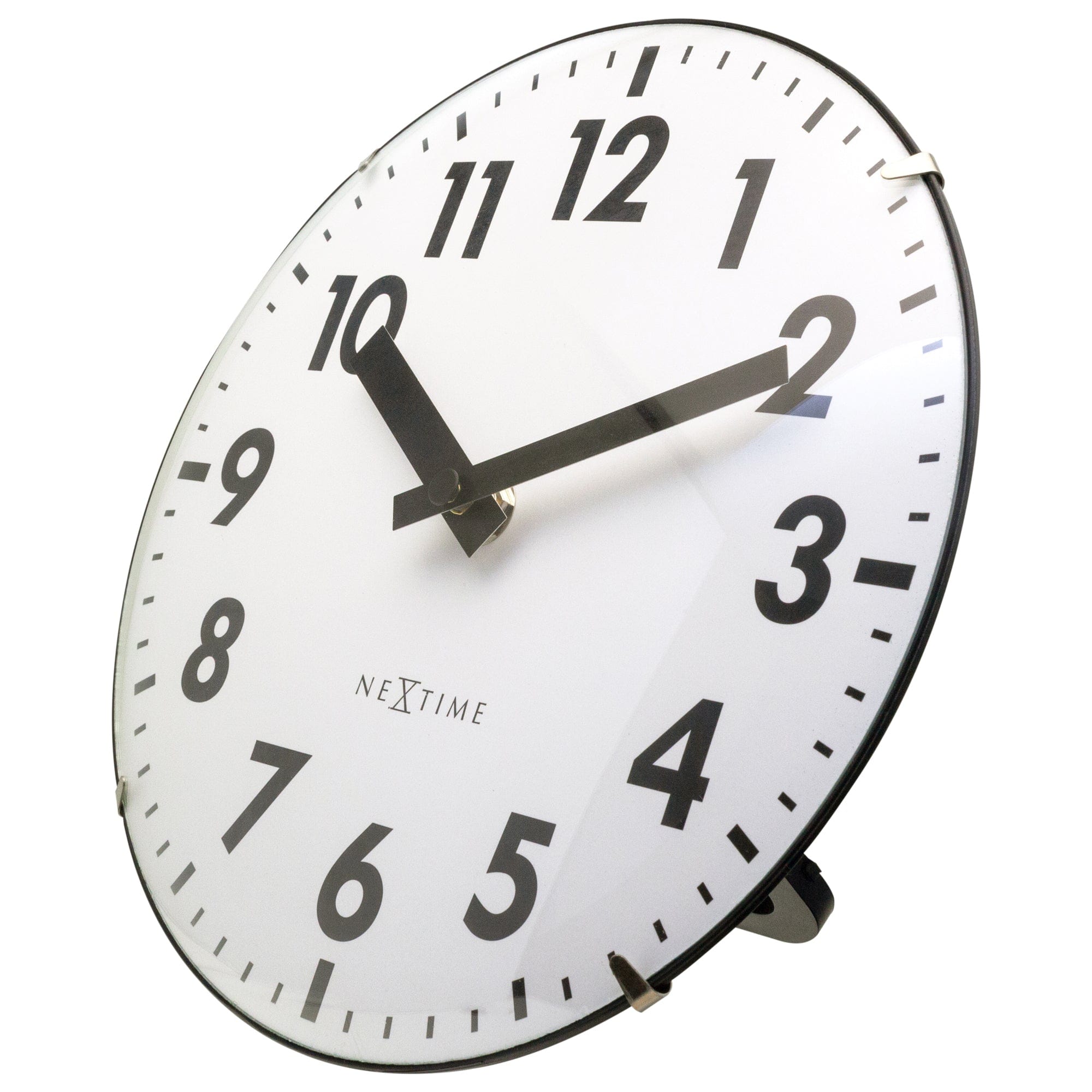 Table/Wall clock 20cm - Domed glass lens - Silent - Glass - "Duomo Mini" - Goat Corp