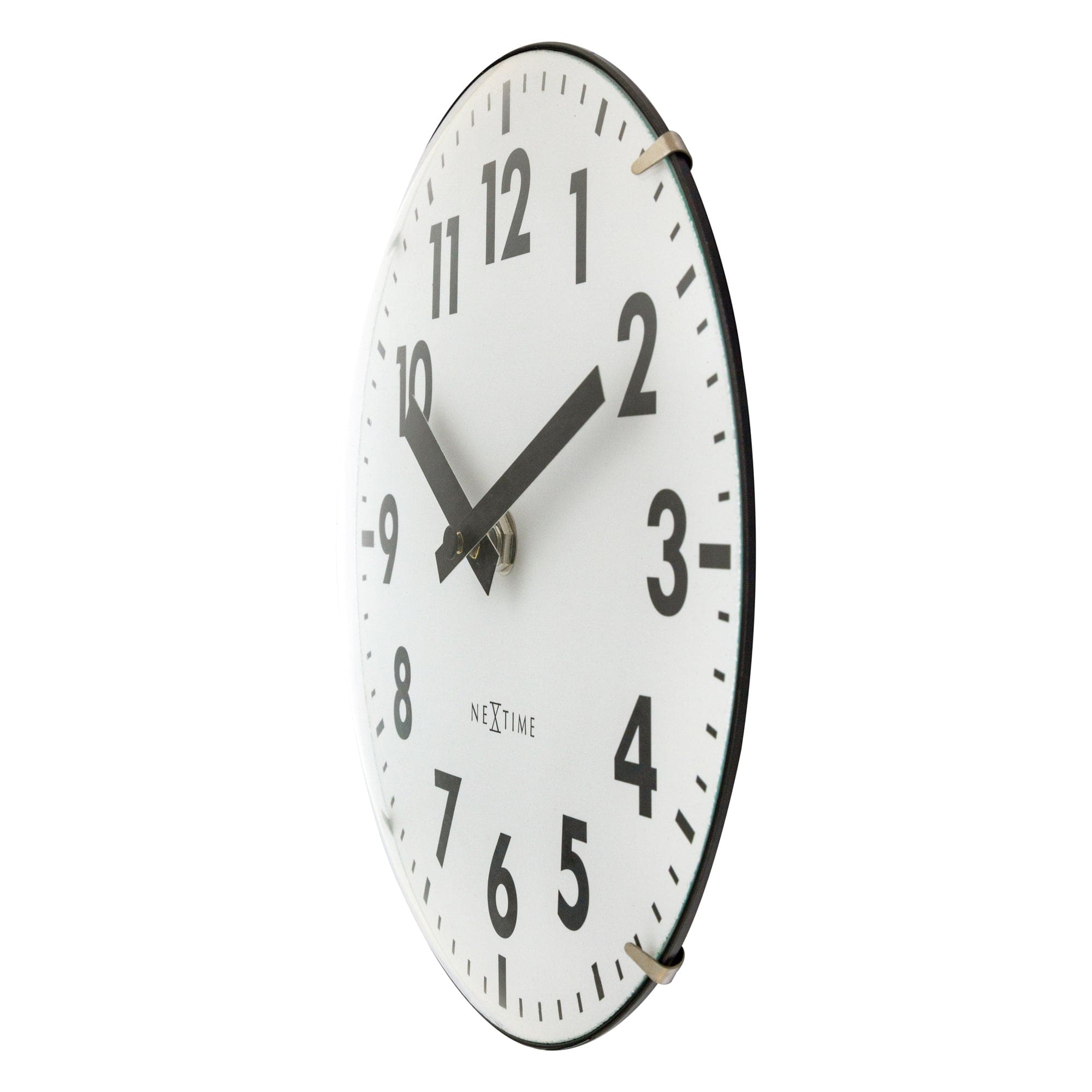 Table/Wall clock 20cm - Domed glass lens - Silent - Glass - "Duomo Mini" - Goat Corp
