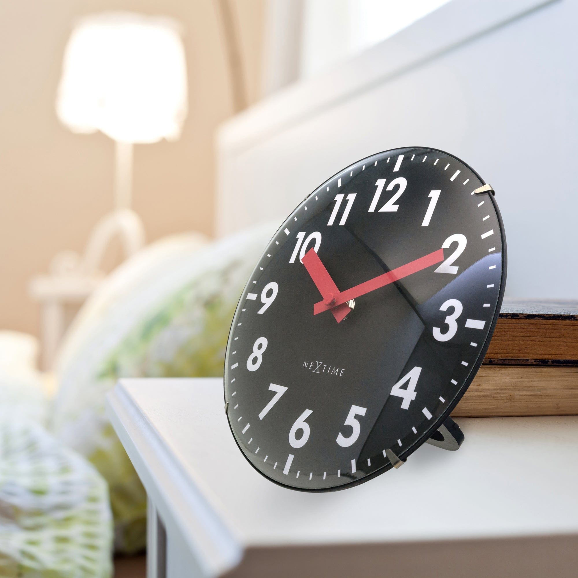 Table/Wall clock 20cm - Domed glass lens - Silent - Glass - "Duomo Mini" - Goat Corp