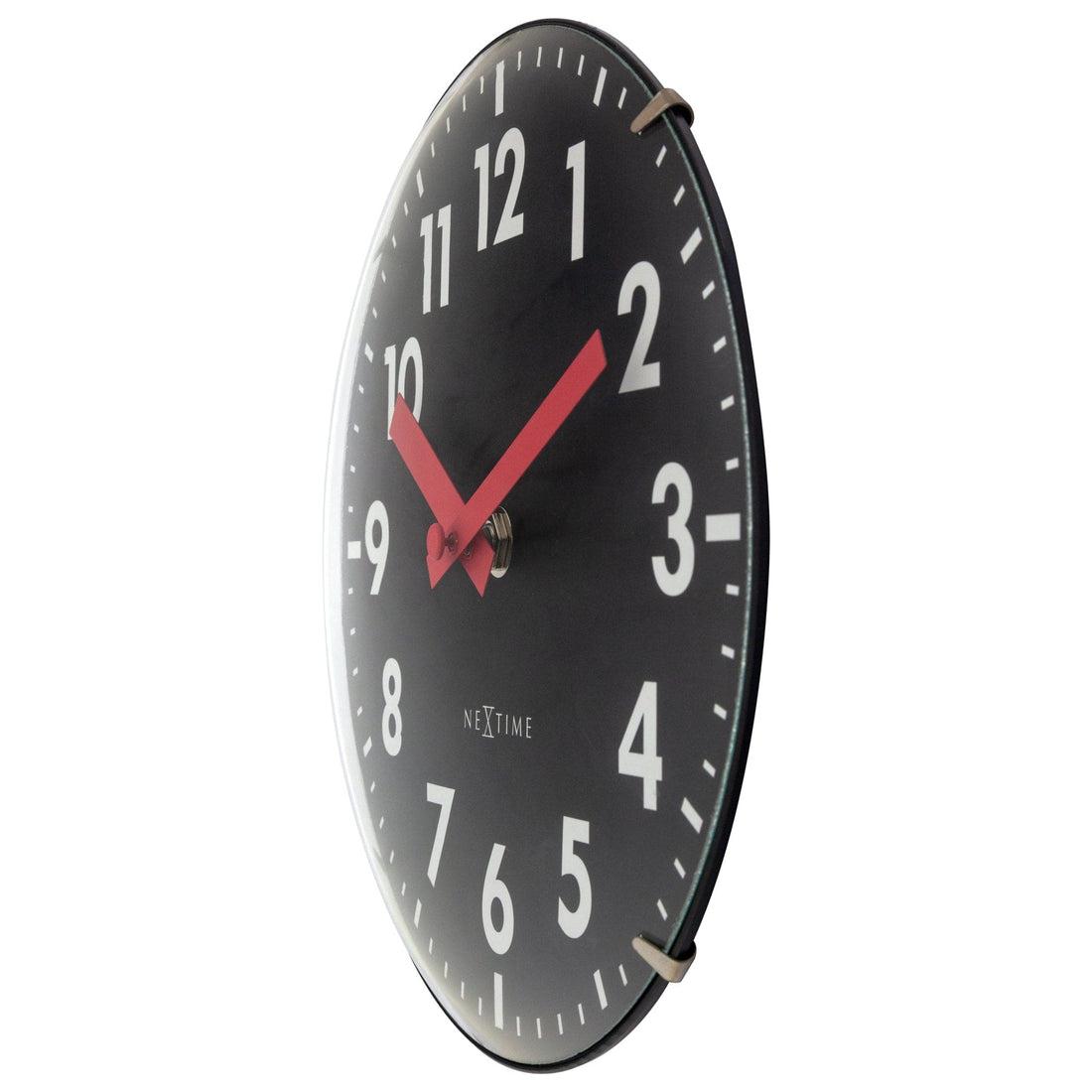 Table/Wall clock 20cm - Domed glass lens - Silent - Glass - "Duomo Mini" - Goat Corp