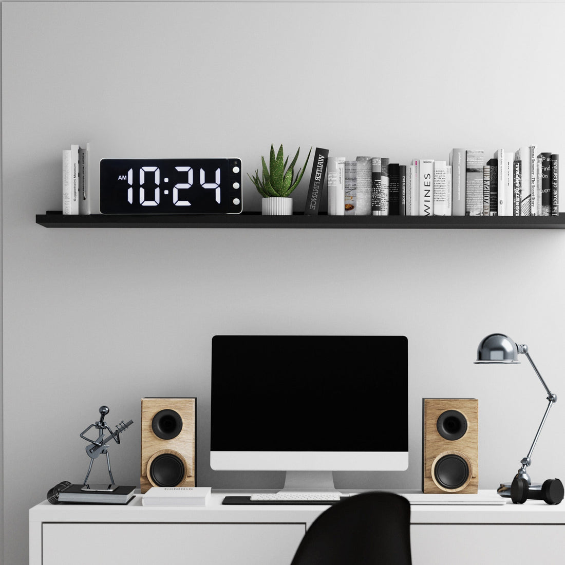 Table/Wall Clock 27.2x10.8x3cm-LED-ABS-NeXtime 'Digital Clock' - Goat Corp