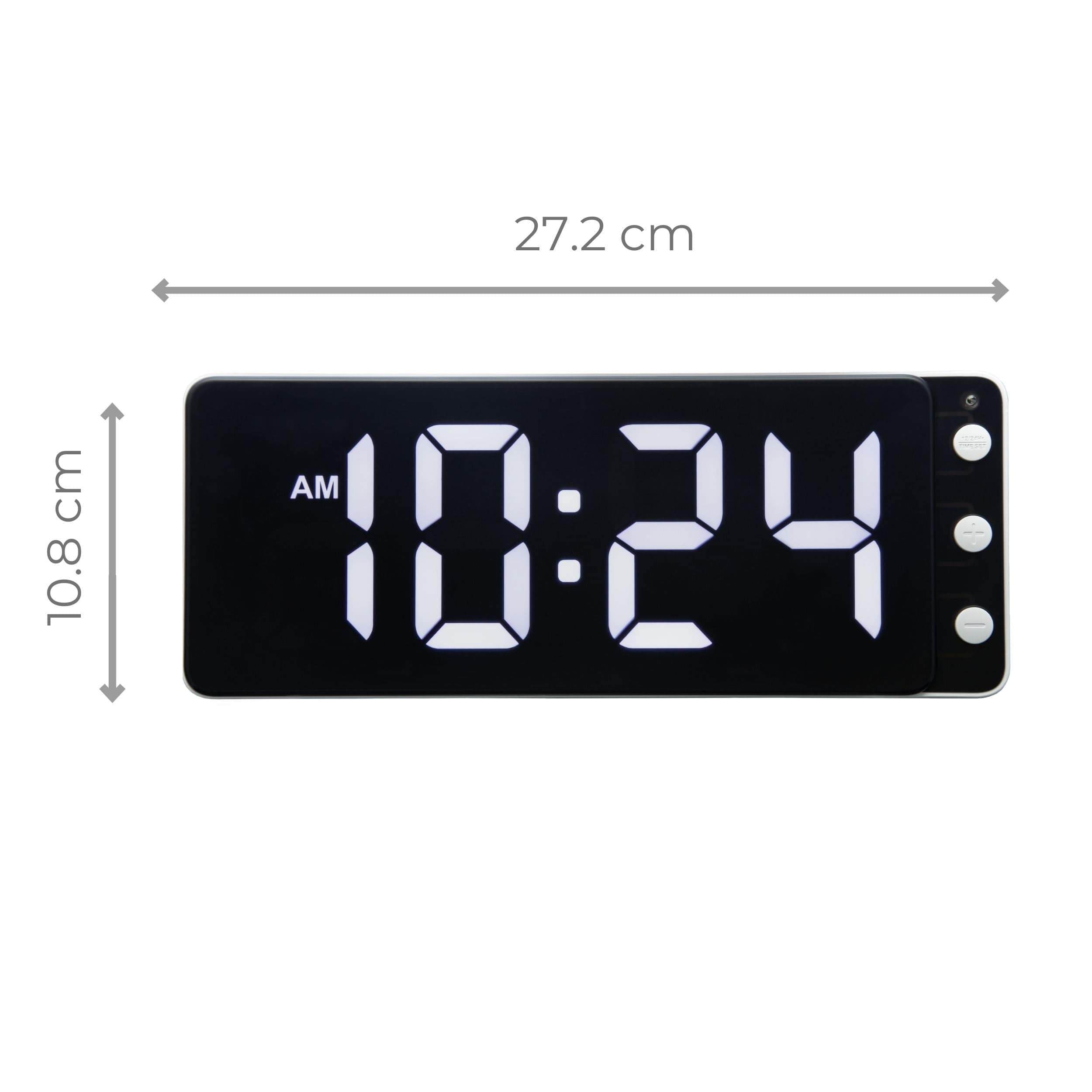 Table/Wall Clock 27.2x10.8x3cm-LED-ABS-NeXtime 'Digital Clock' - Goat Corp