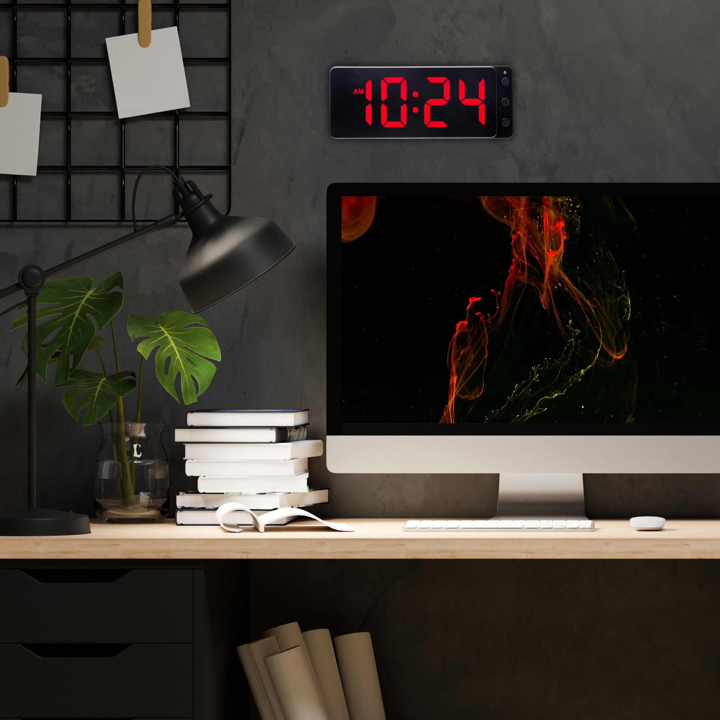 Table/Wall Clock 27.2x10.8x3cm-LED-ABS-NeXtime 'Digital Clock' - Goat Corp