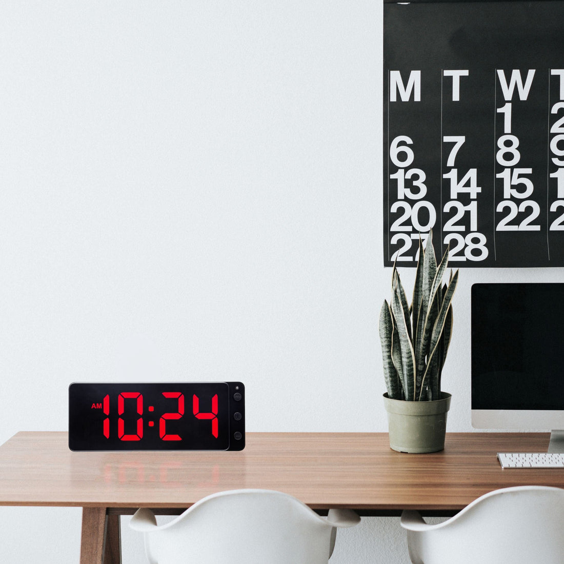 Table/Wall Clock 27.2x10.8x3cm-LED-ABS-NeXtime 'Digital Clock' - Goat Corp