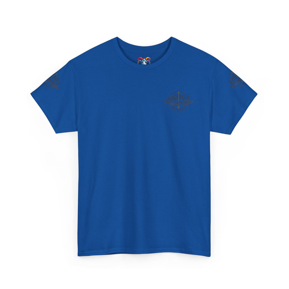 Godspeed Freedom Run Unisex Heavy Cotton Tee, Classic Graphic T-Shirt, Casual Wear, Gift for Runners, Vintage Style Apparel - Goat Corp