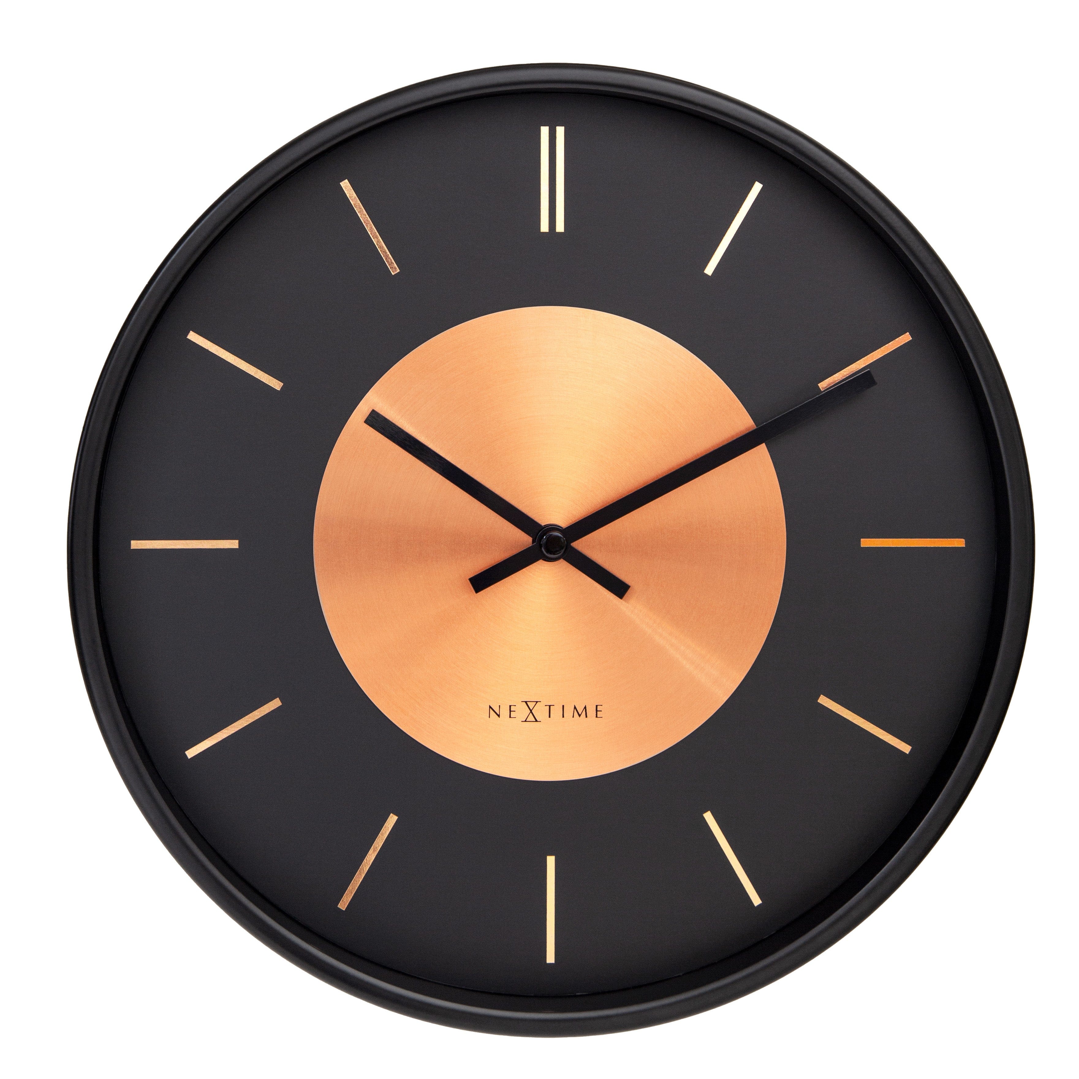 Wall Clock 25cm-Silent-Metal-NeXtime 'Retro II' - Goat Corp