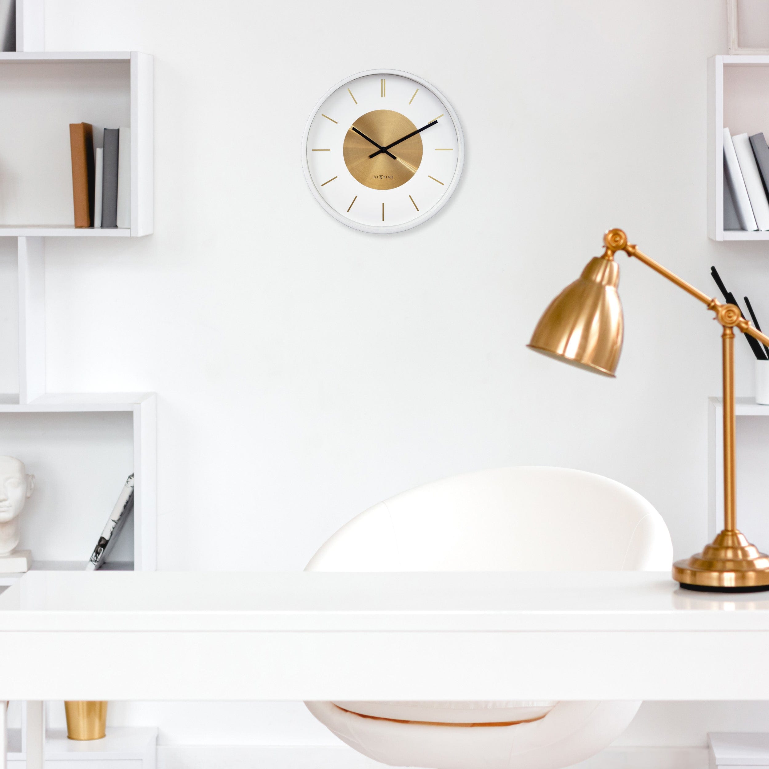 Wall Clock 25cm-Silent-Metal-NeXtime 'Retro II' - Goat Corp