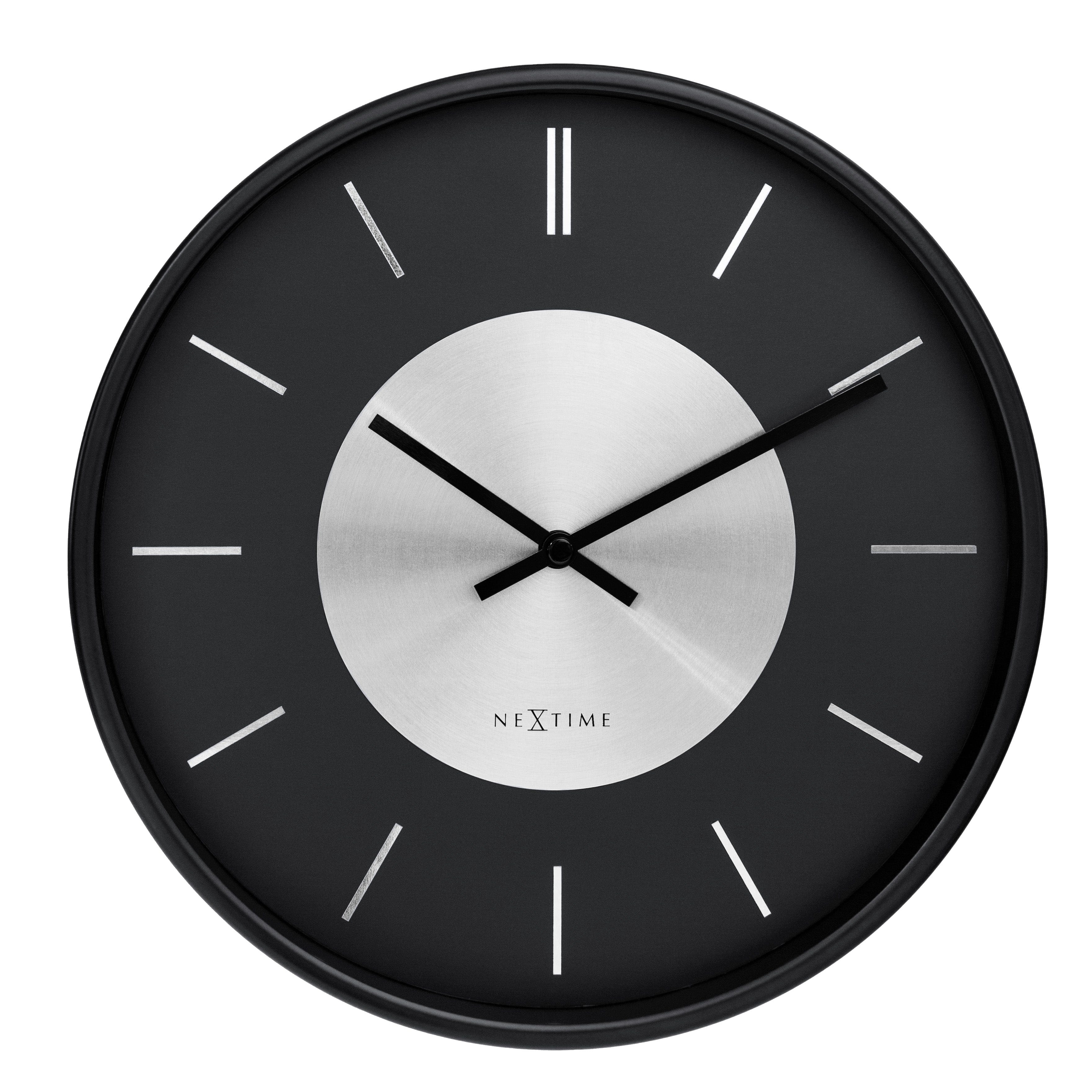 Wall Clock 25cm-Silent-Metal-NeXtime 'Retro II' - Goat Corp