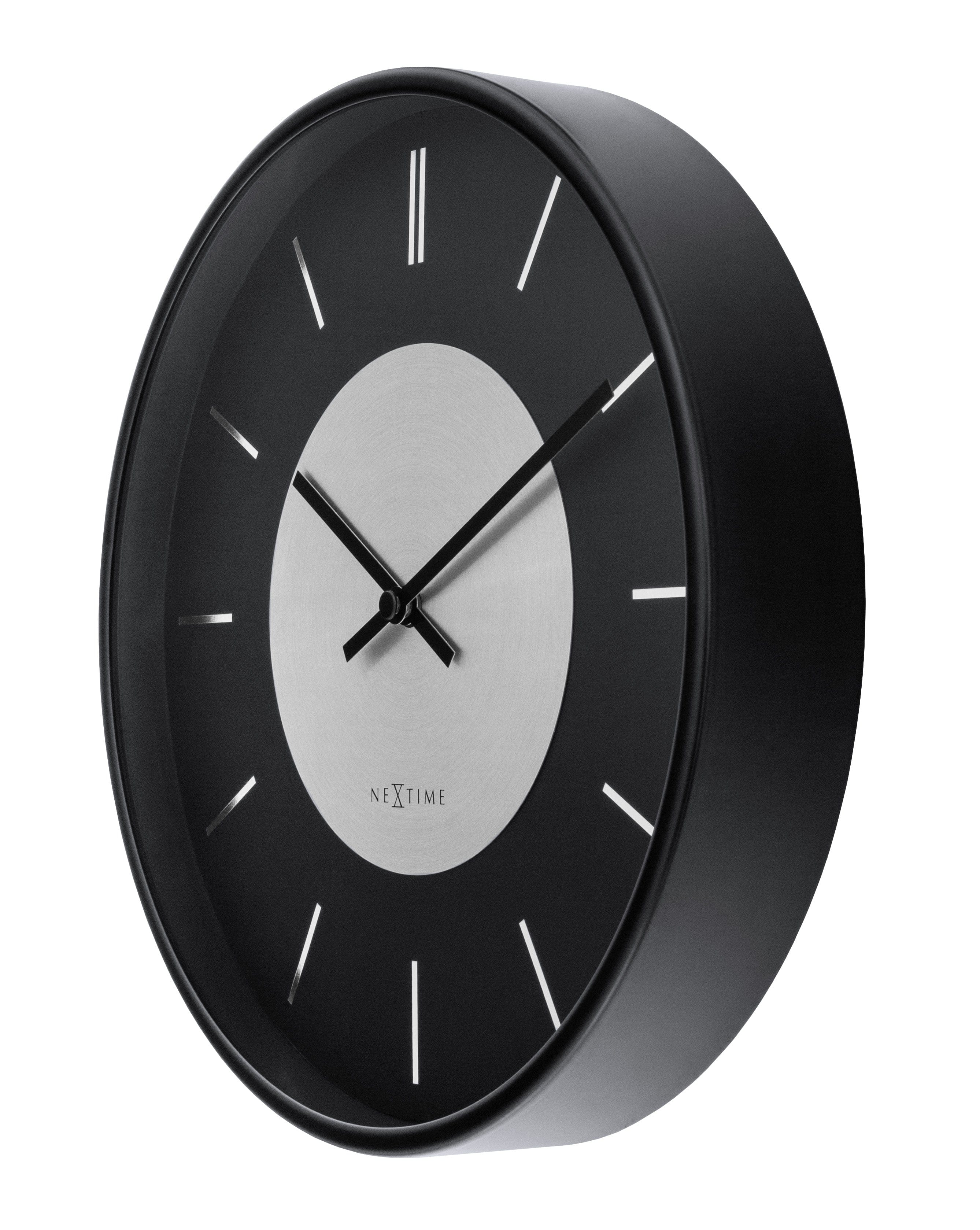 Wall Clock 25cm-Silent-Metal-NeXtime 'Retro II' - Goat Corp