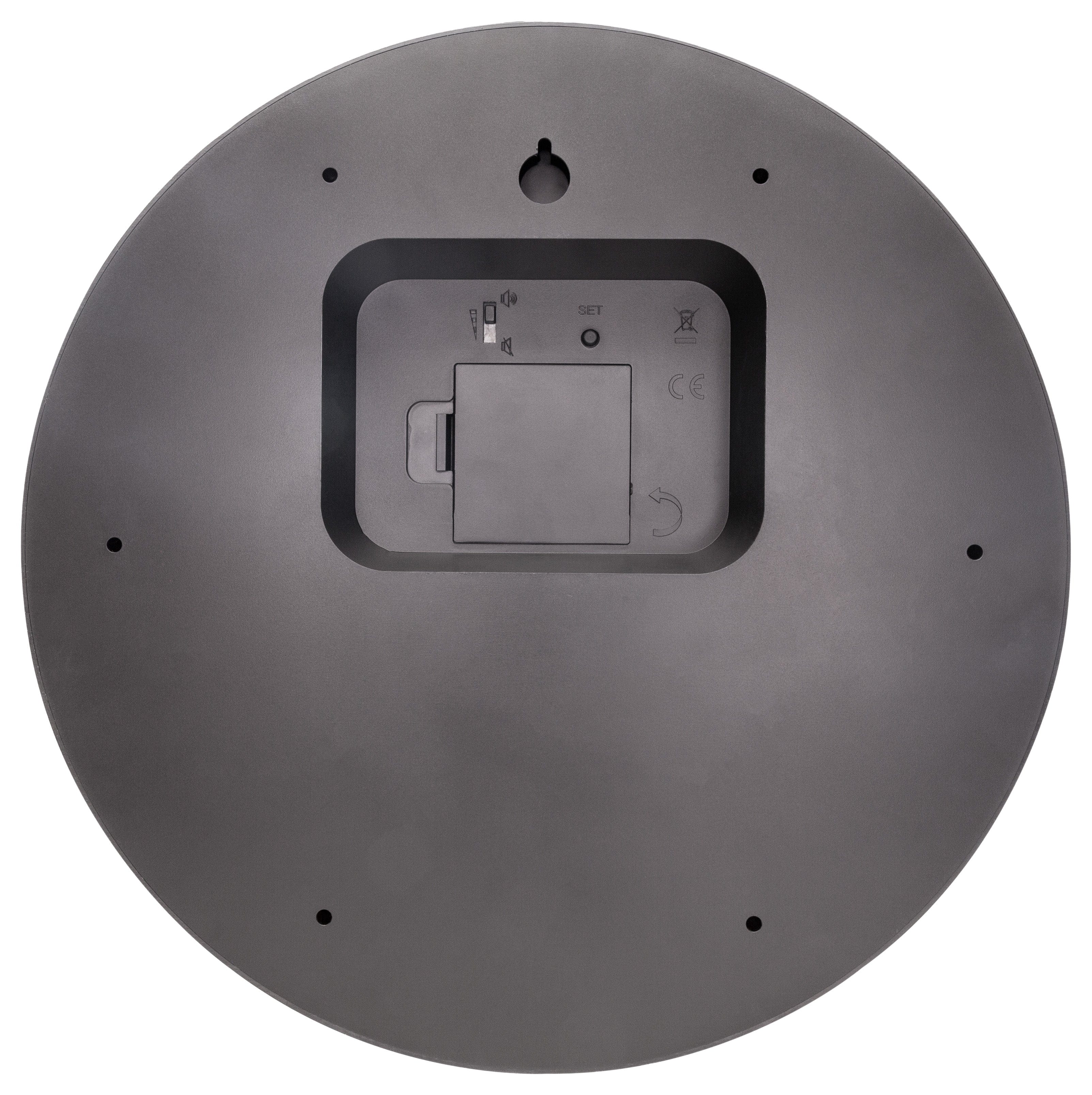 Wall clock 30cmØ - Plastic - Black - Cuckoo - NeXtime 'Vanity Cuckoo' - Goat Corp