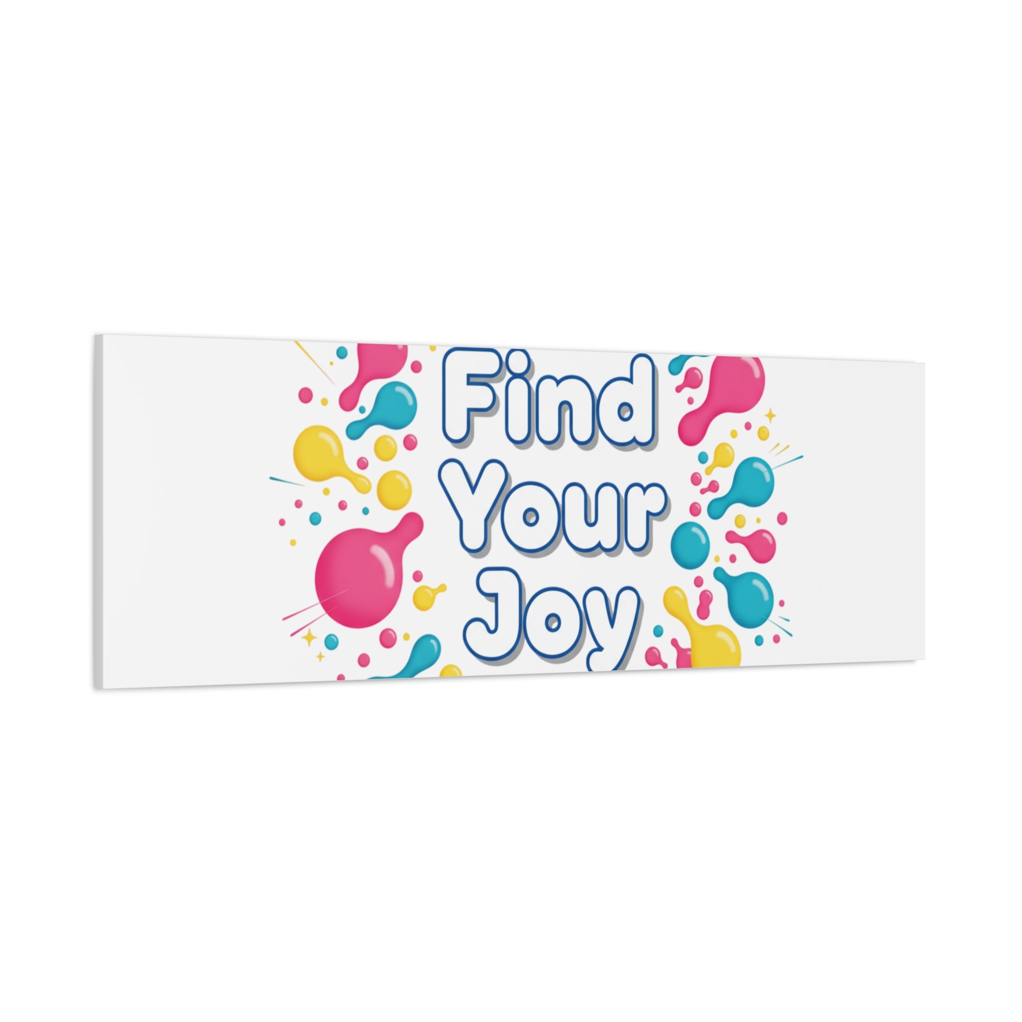 Find Your Joy Canvas | Dopamine Decor, Neon Gradient Squiggle Art