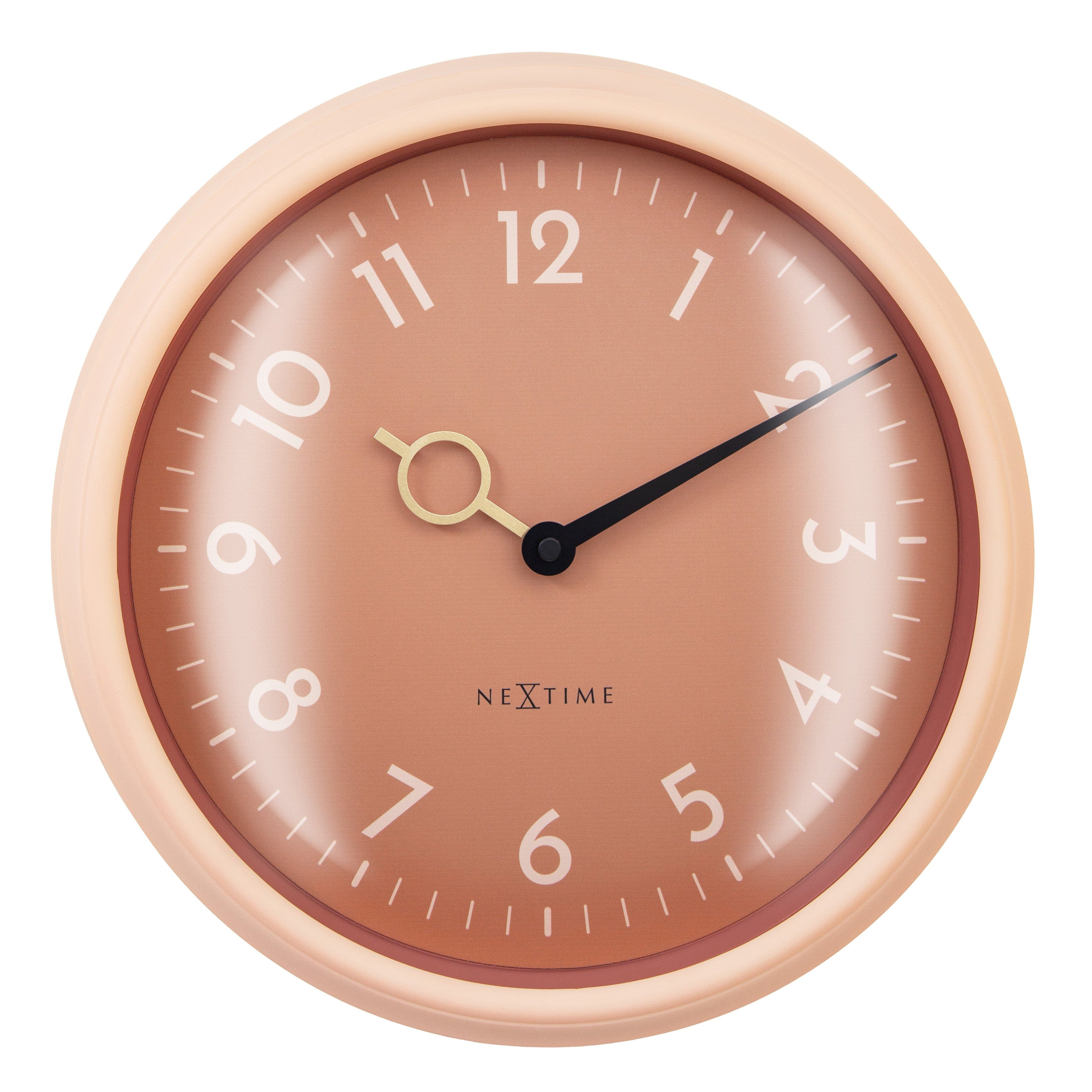 Wall Clock 30.5cm-Silent-ABS-NeXtime 'Golden Hour Wall' - Goat Corp