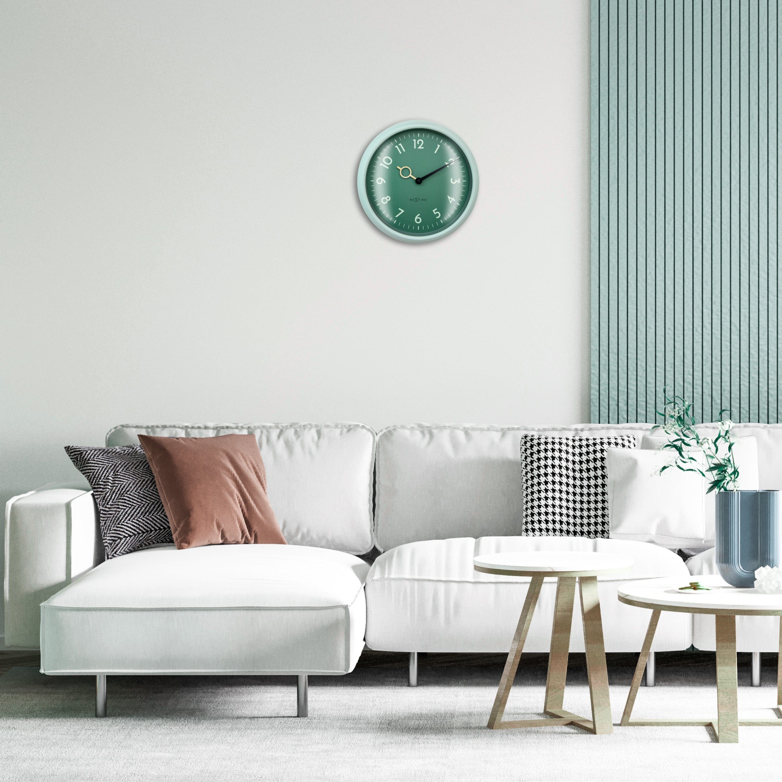 Wall Clock 30.5cm-Silent-ABS-NeXtime 'Golden Hour Wall' - Goat Corp