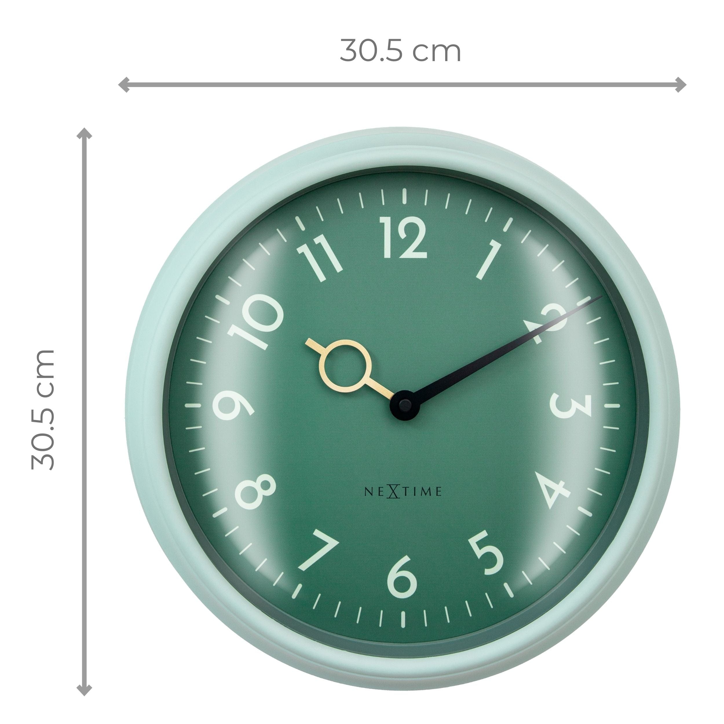 Wall Clock 30.5cm-Silent-ABS-NeXtime 'Golden Hour Wall' - Goat Corp