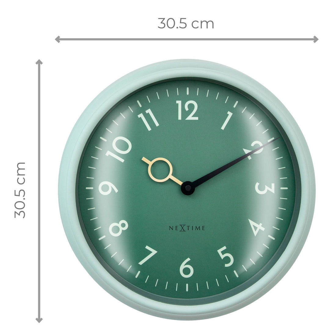 Wall Clock 30.5cm-Silent-ABS-NeXtime 'Golden Hour Wall' - Goat Corp