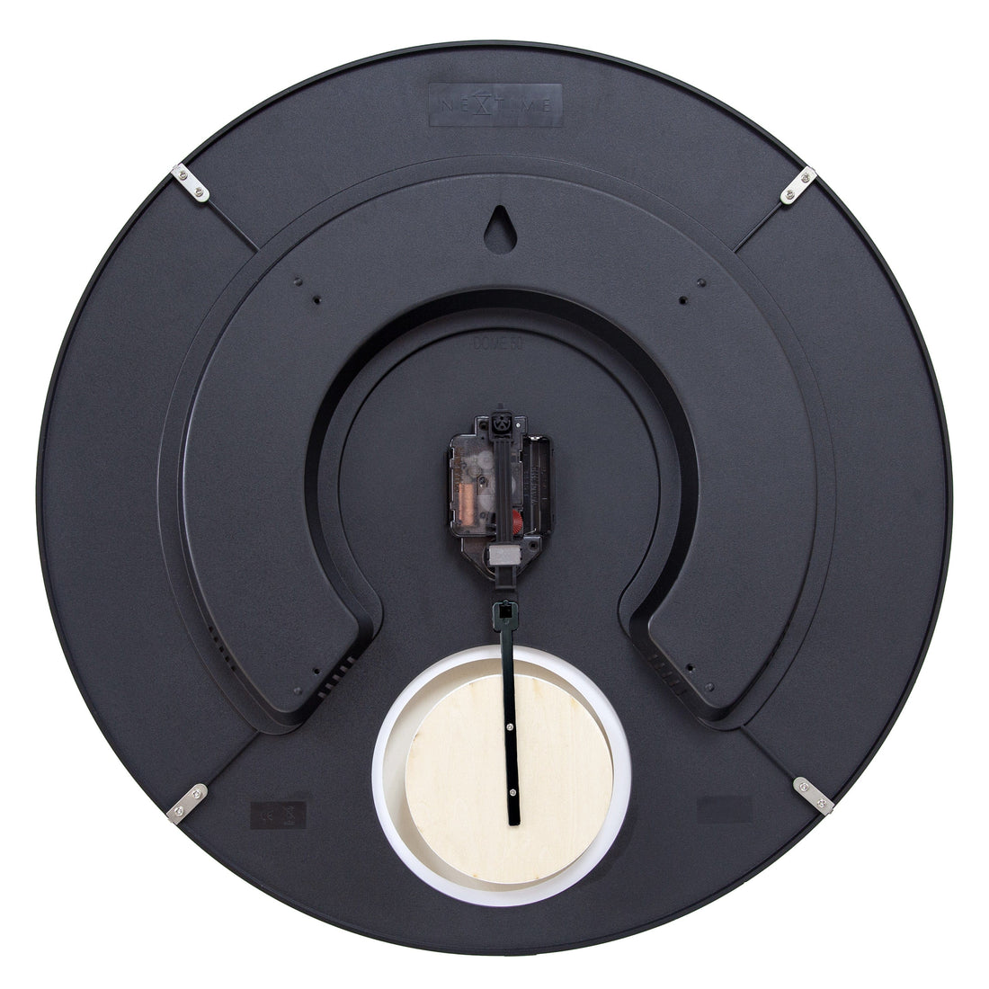 Large Wall Clock 50cm Domed Glass Lens-Silent-Pendulum-NeXtime 'Duomo 50 Pendulum' - Goat Corp