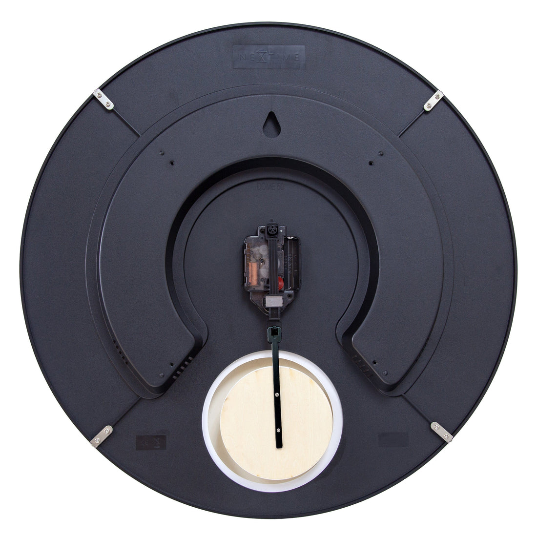 Large Wall Clock 50cm Domed Glass Lens-Silent-Pendulum-NeXtime 'Duomo 50 Pendulum' - Goat Corp