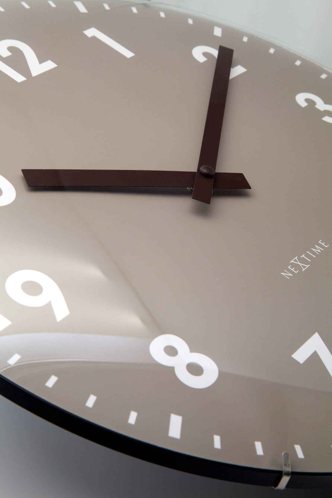 Wall Clock 35cm Domed Glass Lens-Silent-Glass-NeXtime 'Duomo' - Goat Corp